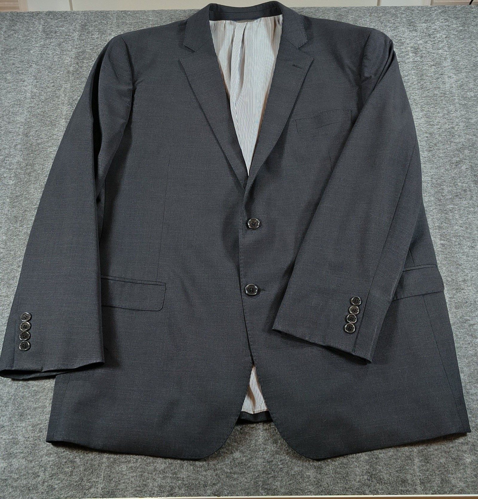 Brooks Brothers Dark Grey Madison Fit Explorer Wool Blazer Size 48L