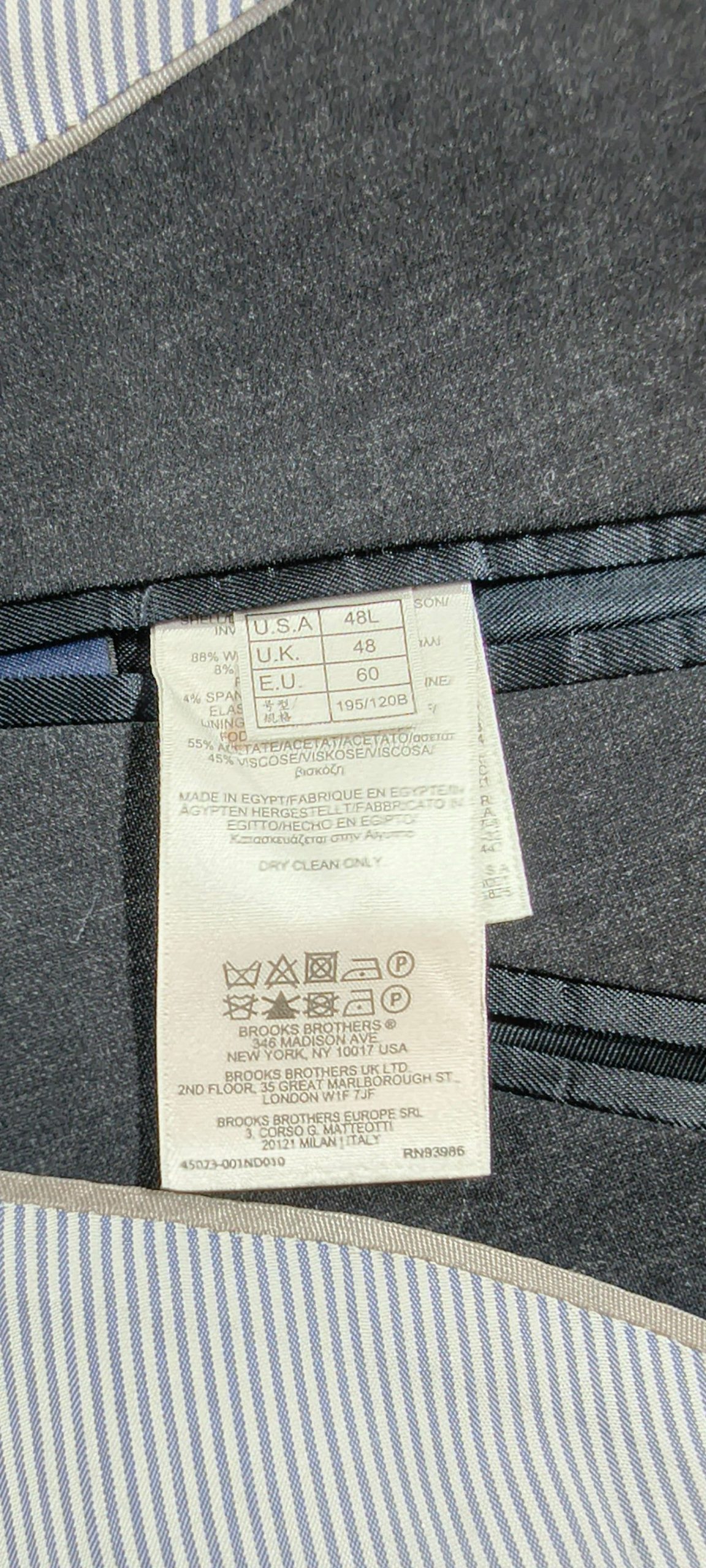 Brooks Brothers Dark Grey Madison Fit Explorer Wool Blazer Size 48L image 4