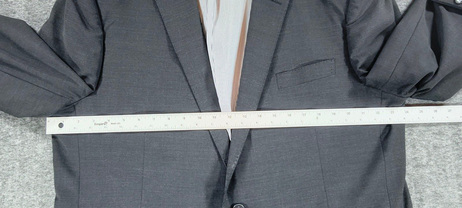 Brooks Brothers Dark Grey Madison Fit Explorer Wool Blazer Size 48L image 8