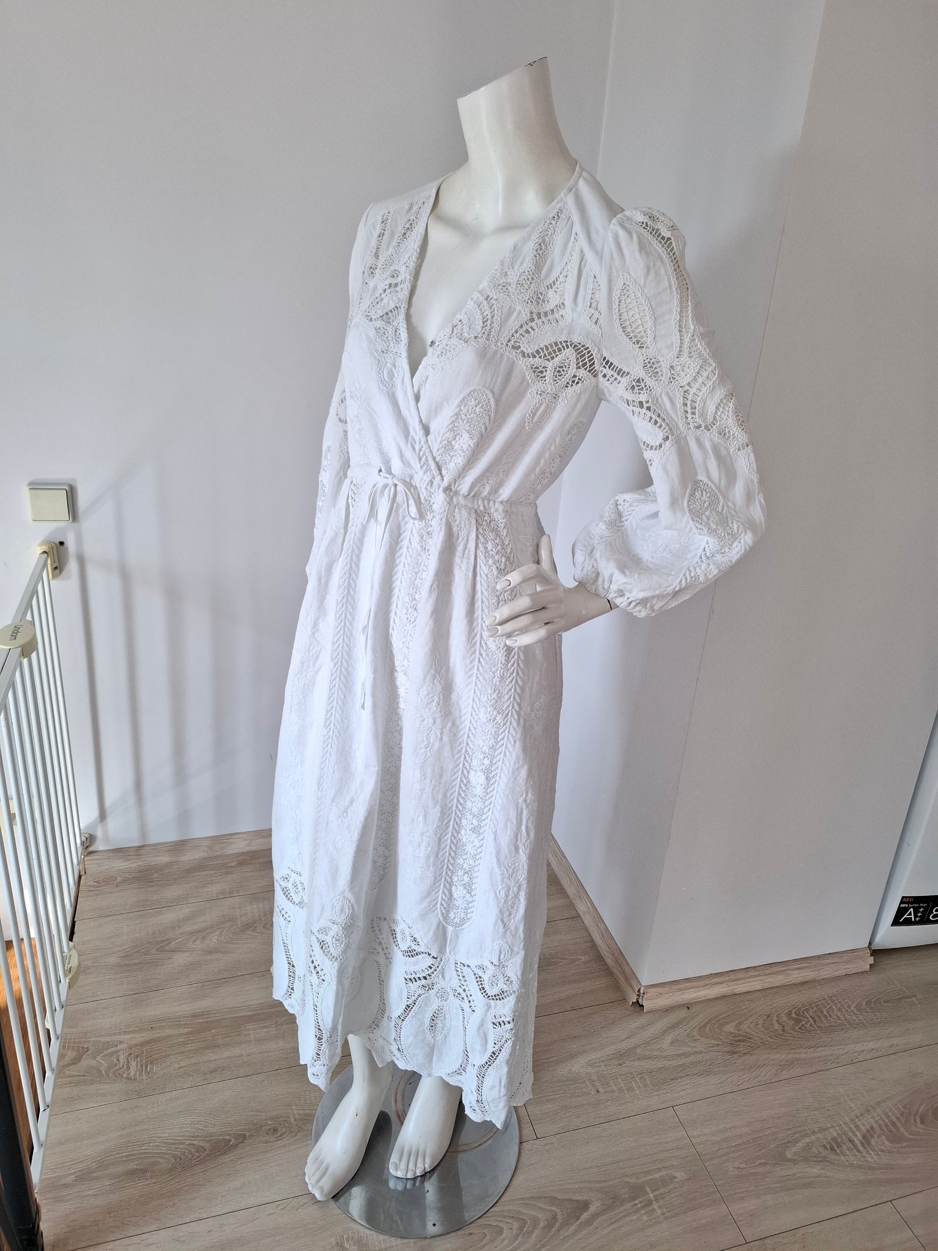 New ba&sh Eloise Lace Midi Dress Size S image 7