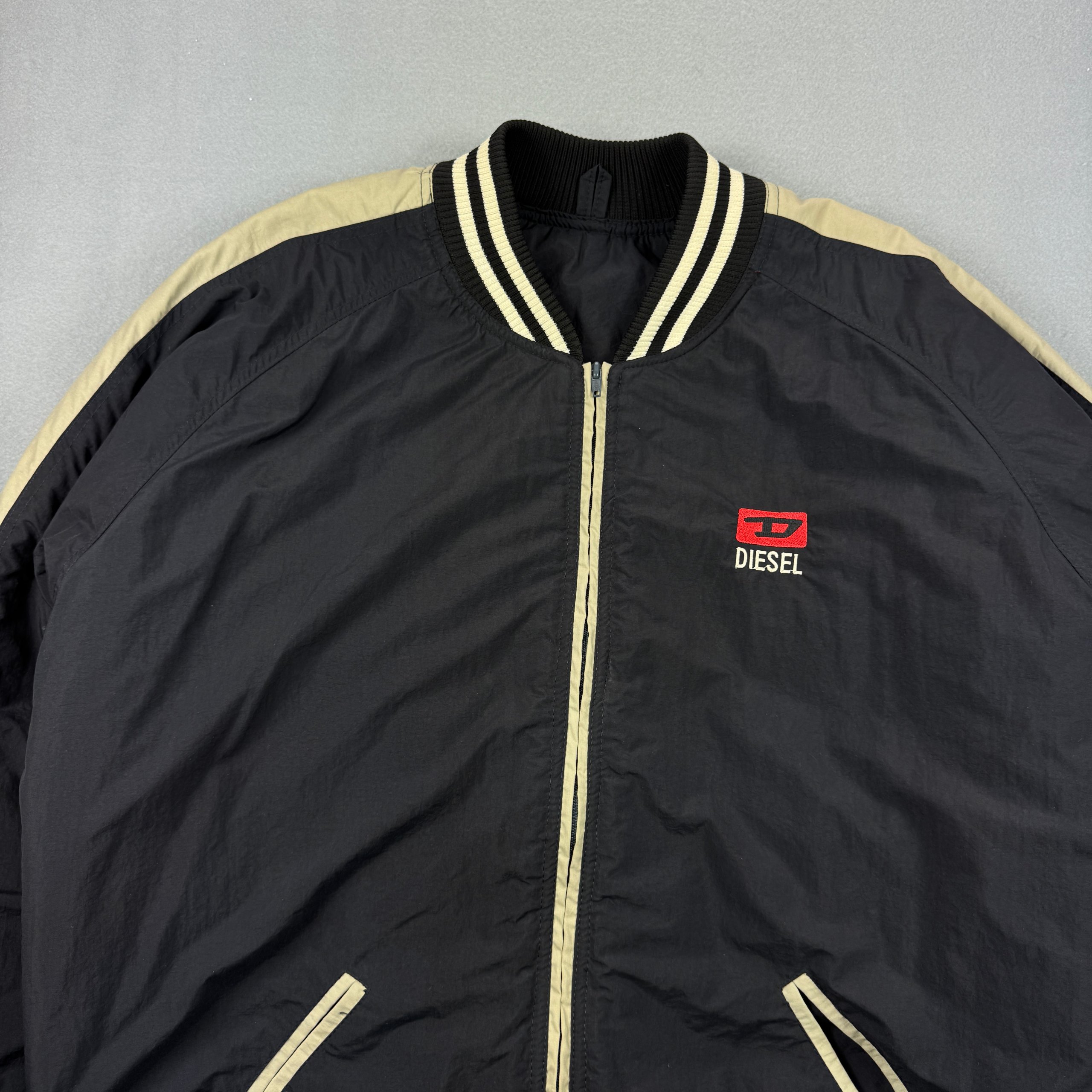 Vintage Diesel Denim Division Warm Oversize Nylon Bomber Jacket Size XL image 4