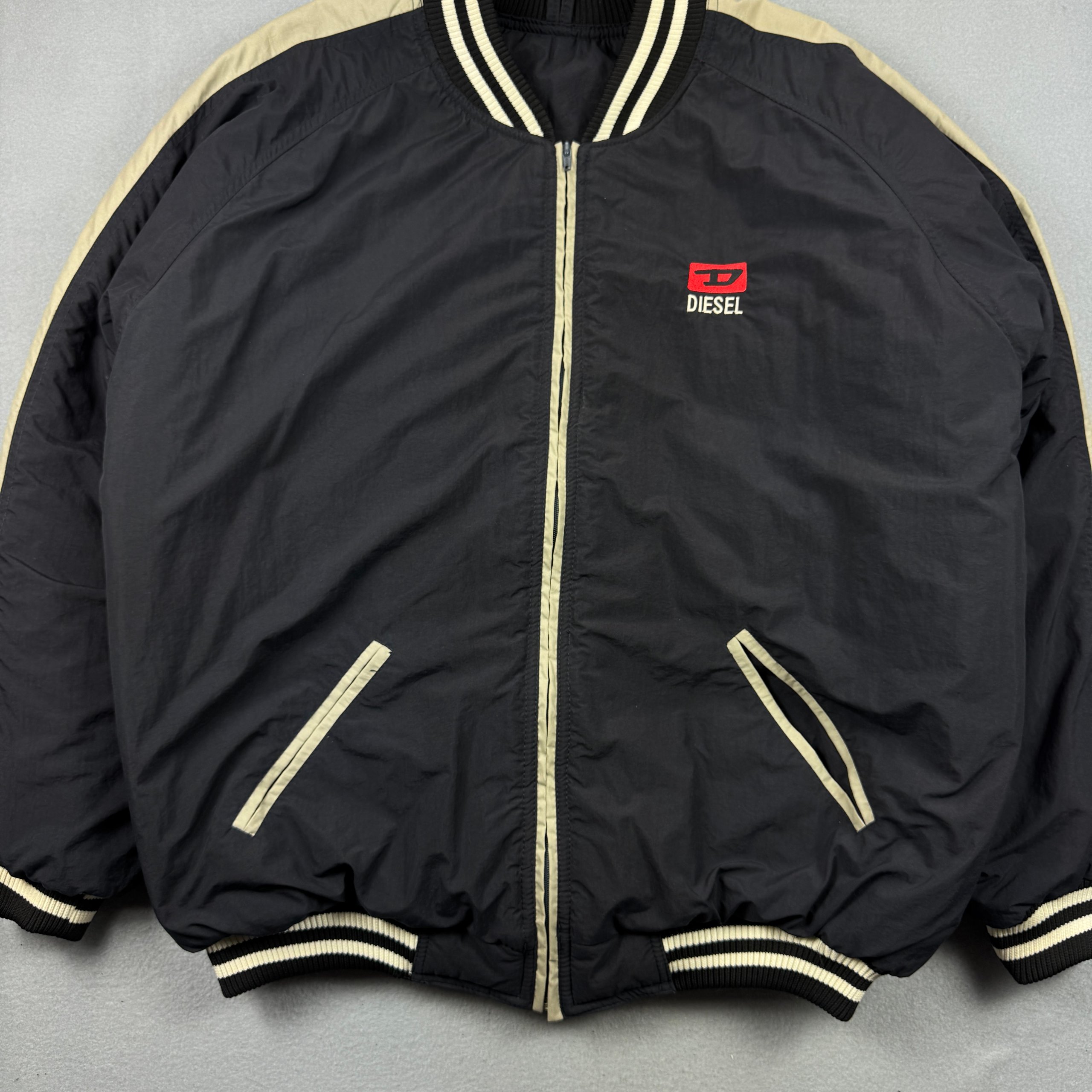 Vintage Diesel Denim Division Warm Oversize Nylon Bomber Jacket Size XL image 6