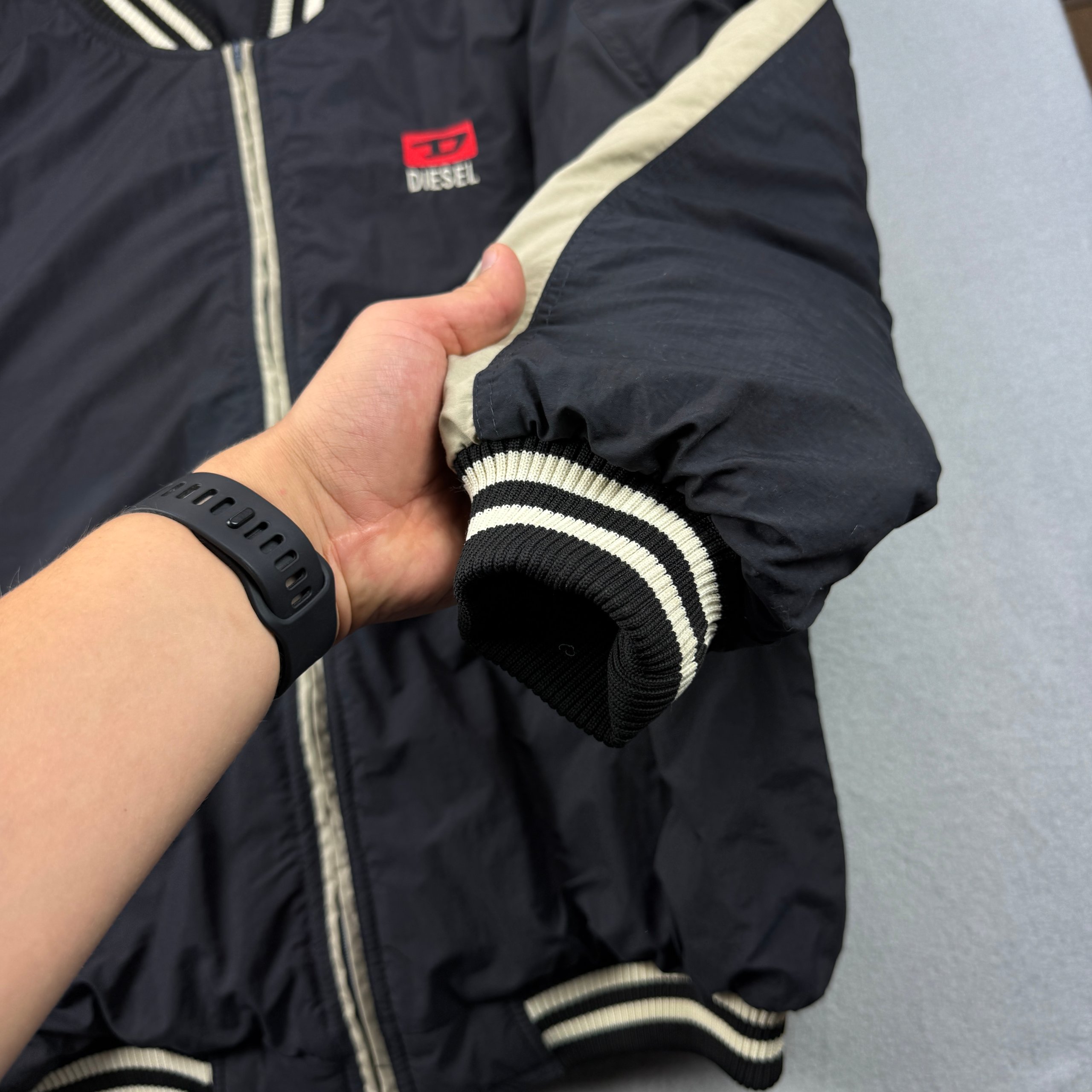 Vintage Diesel Denim Division Warm Oversize Nylon Bomber Jacket Size XL image 7