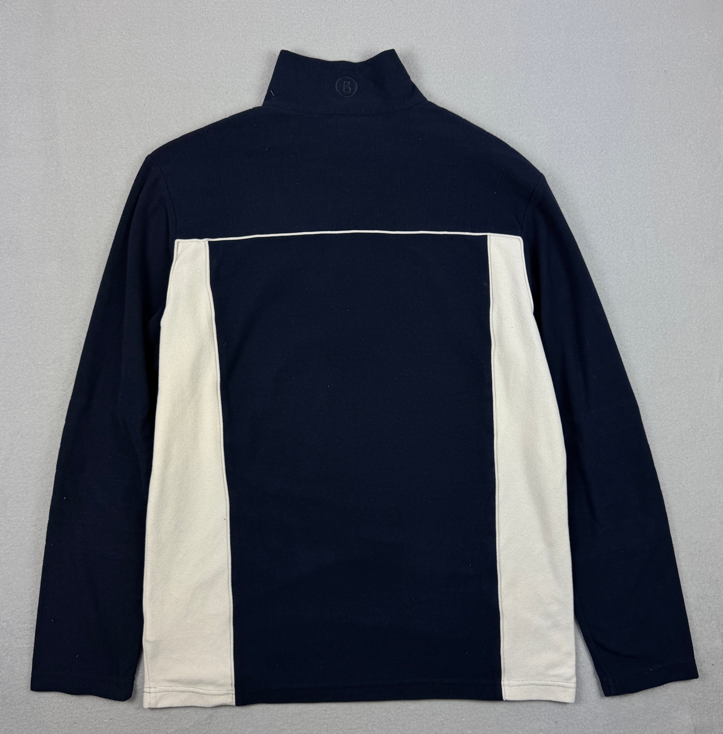 Bogner Sports Blue / White Warm Fleece 1/4 Zip Pullover Size L image 2
