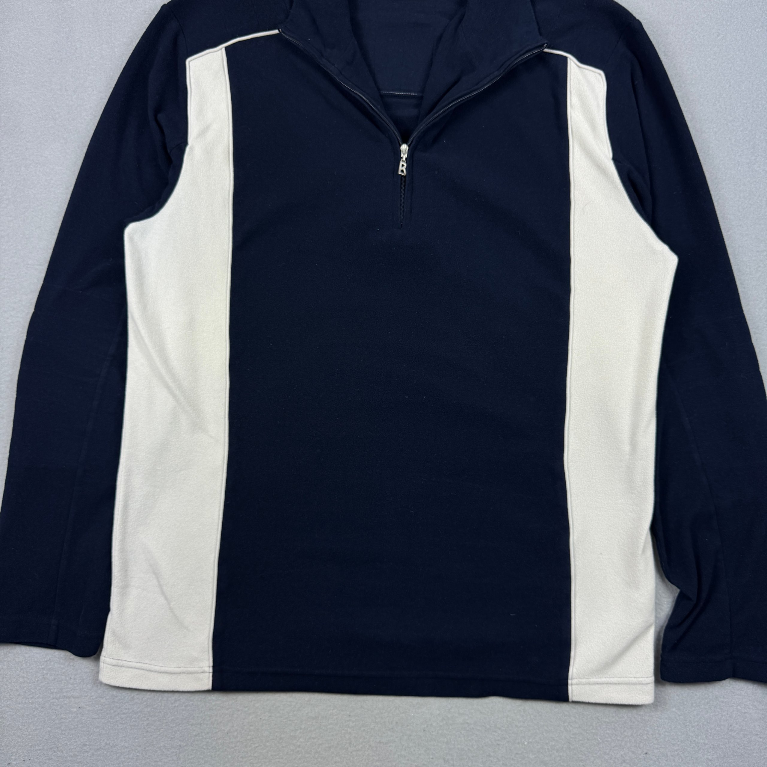 Bogner Sports Blue / White Warm Fleece 1/4 Zip Pullover Size L image 4