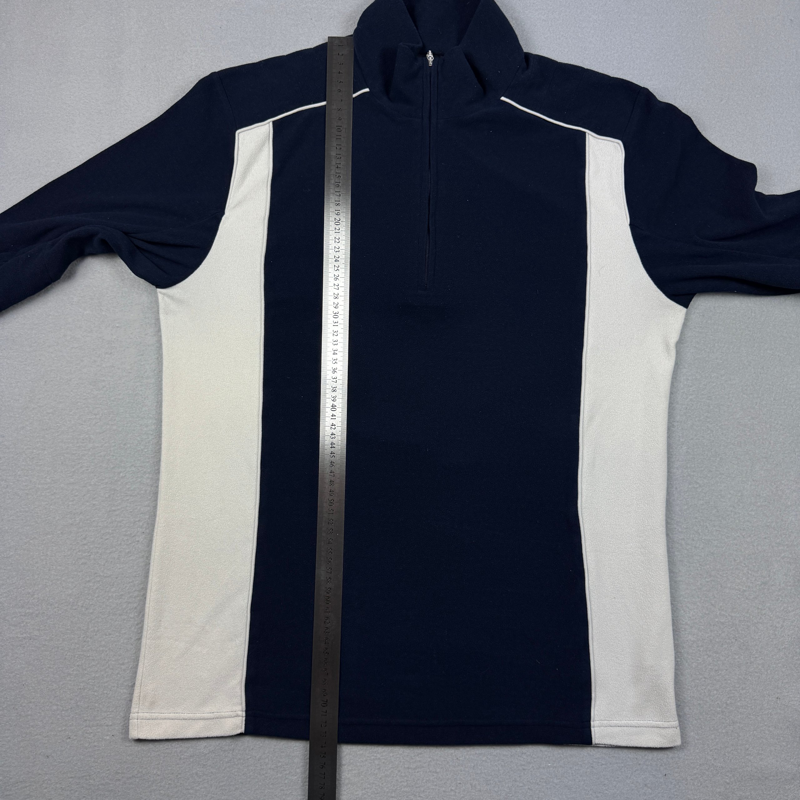 Bogner Sports Blue / White Warm Fleece 1/4 Zip Pullover Size L image 7
