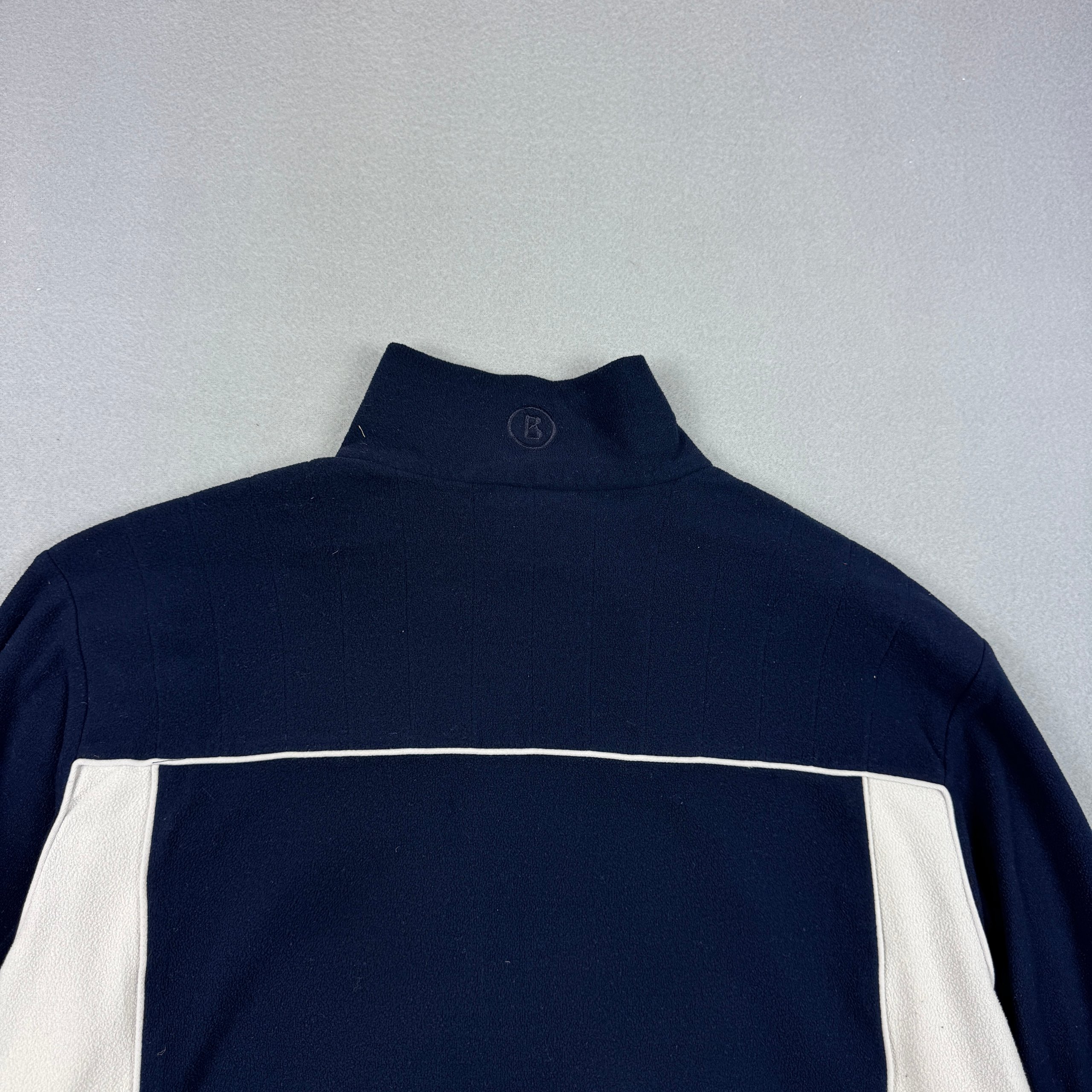 Bogner Sports Blue / White Warm Fleece 1/4 Zip Pullover Size L image 8