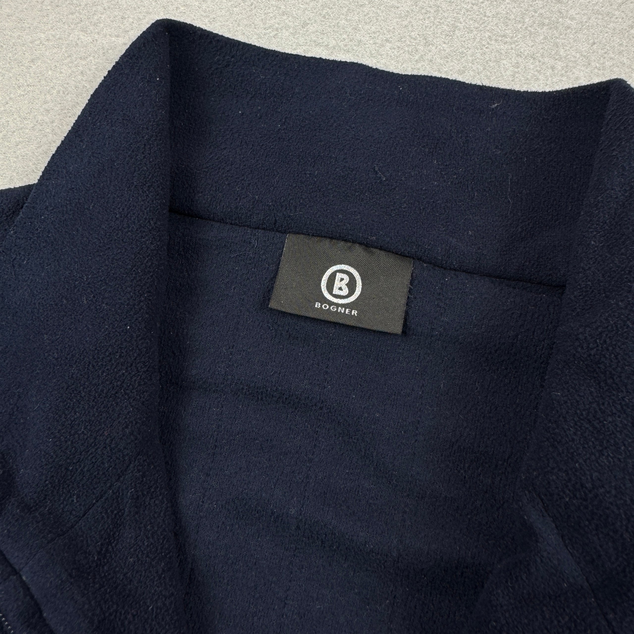 Bogner Sports Blue / White Warm Fleece 1/4 Zip Pullover Size L image 9