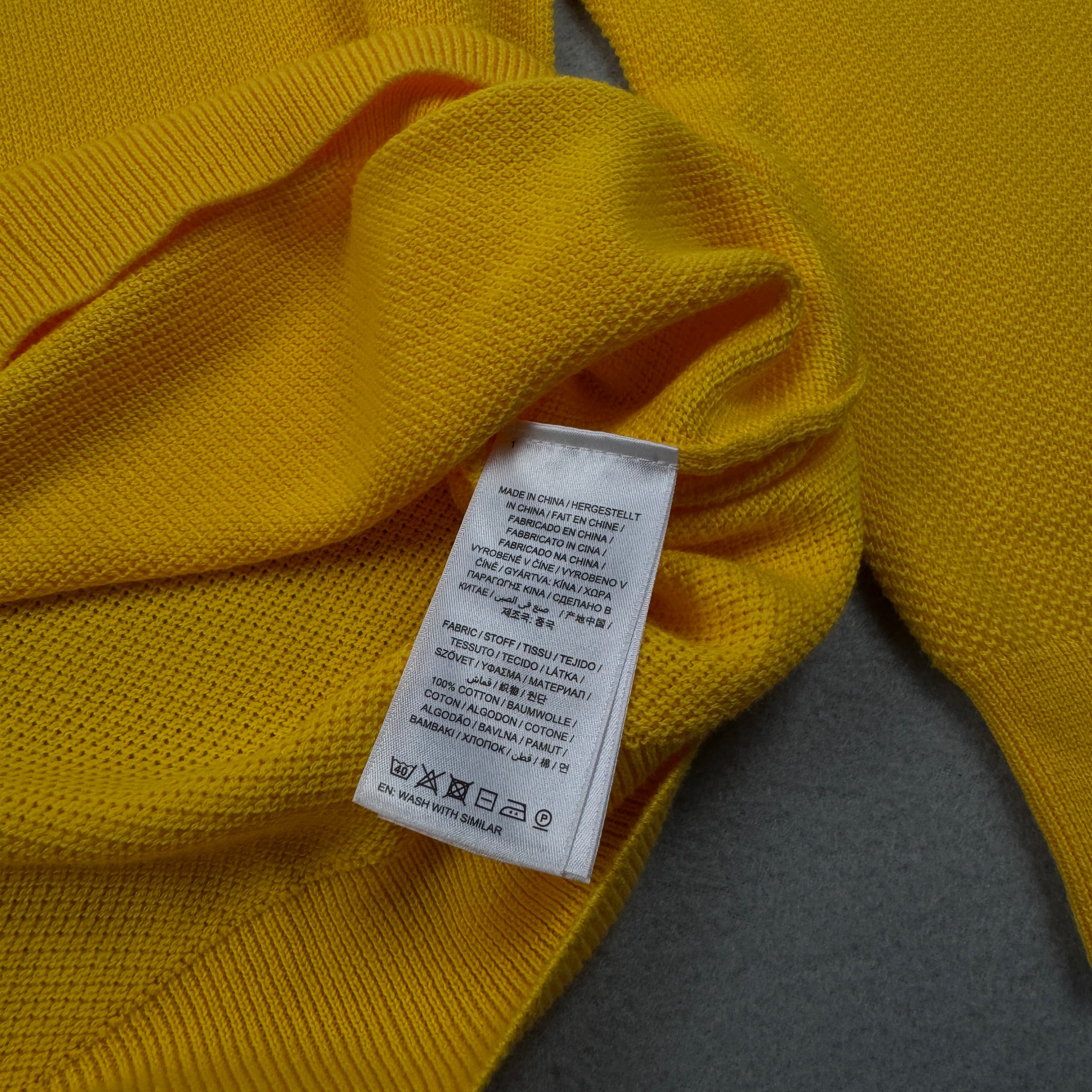 GANT Yellow Crew Neck Sweater Embroidered Logo Size XL image 9