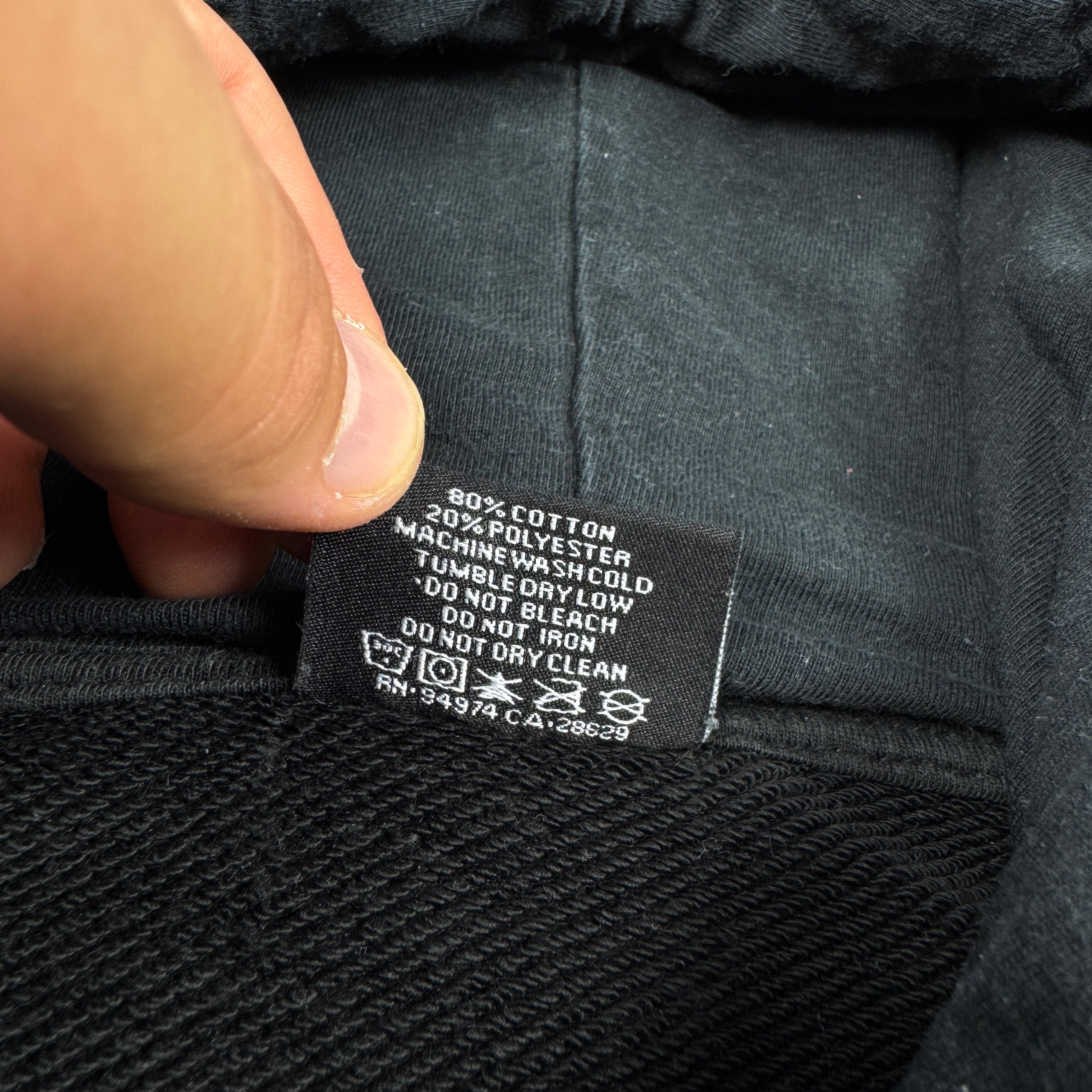 Stussy Black Hoodie Large Backside Logo Print Size M image 10