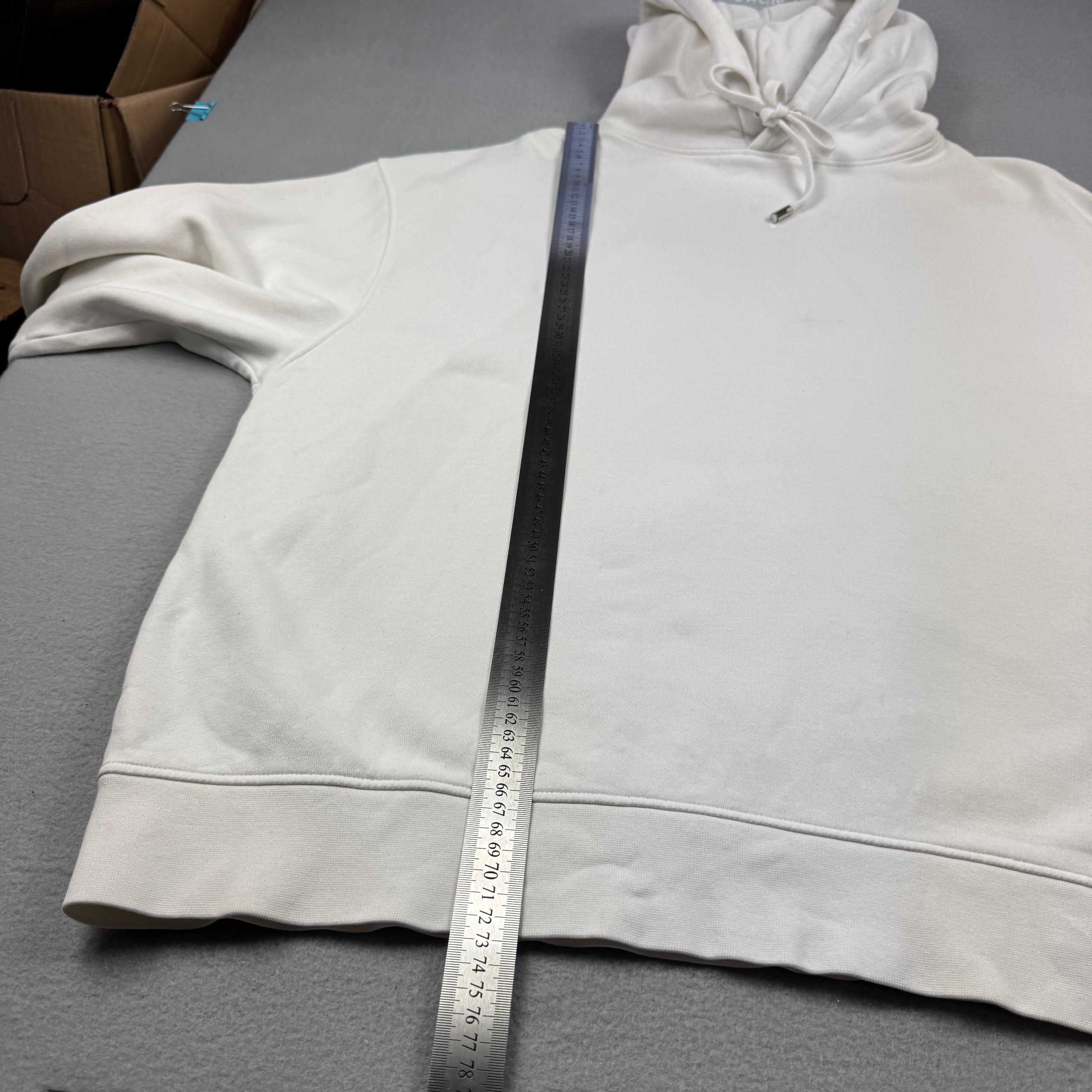 Acne Studios Yala Oversize White Heavy Cotton Hoodie Men`s Size S-M image 4