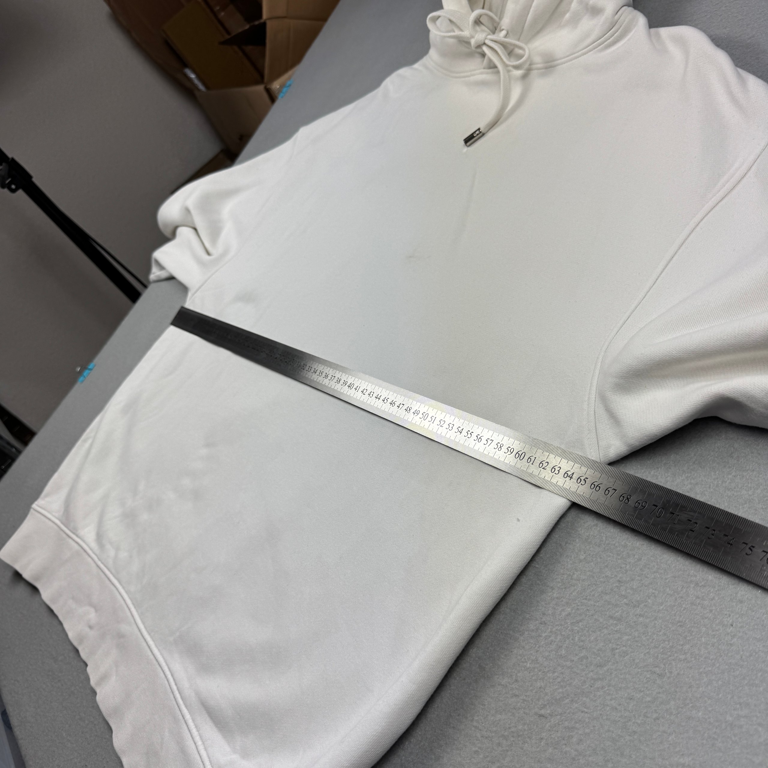 Acne Studios Yala Oversize White Heavy Cotton Hoodie Men`s Size S-M image 5