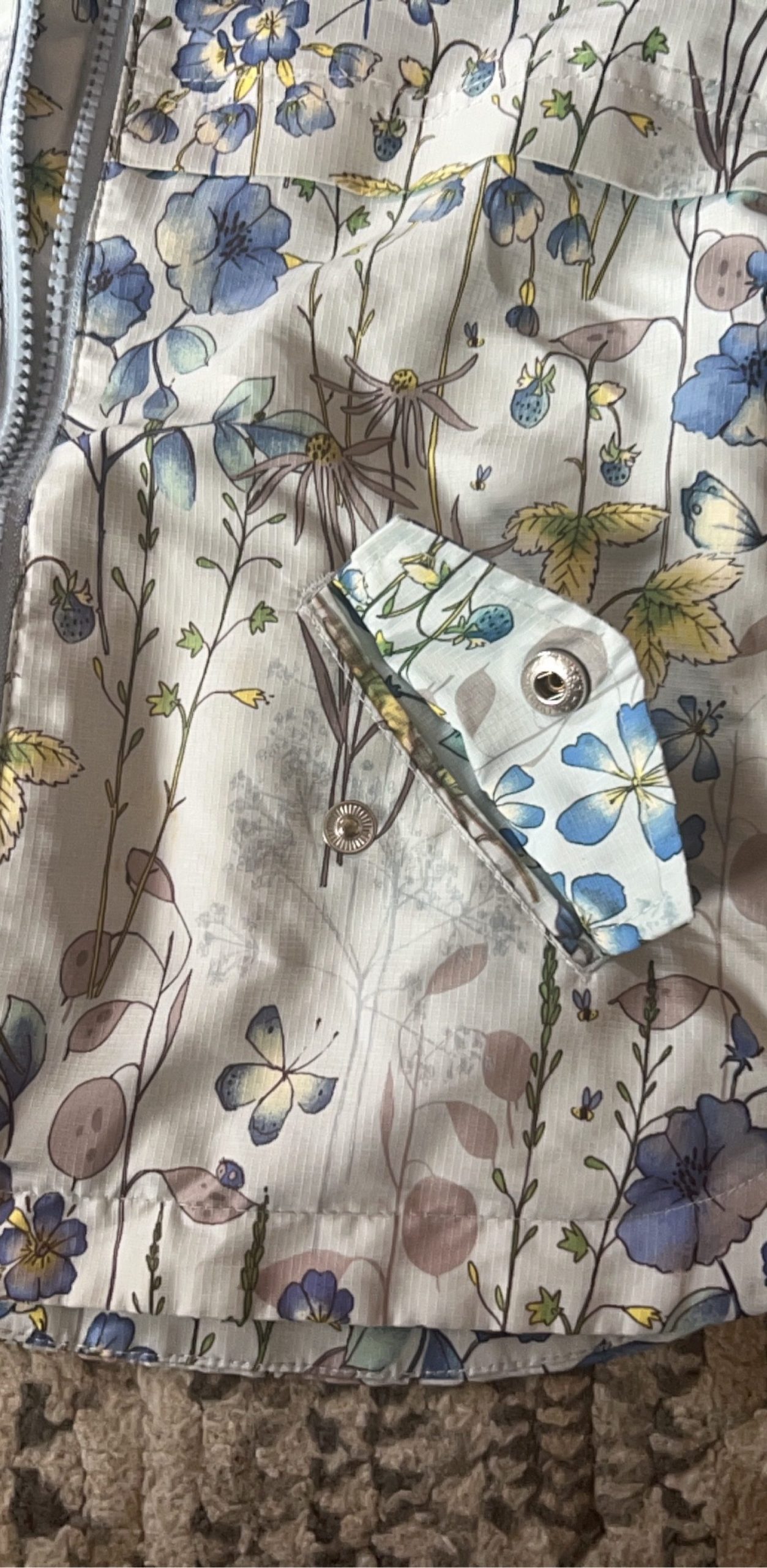Next Kids' Blue Floral Hooded Jacket Age 3-4 Years image 6