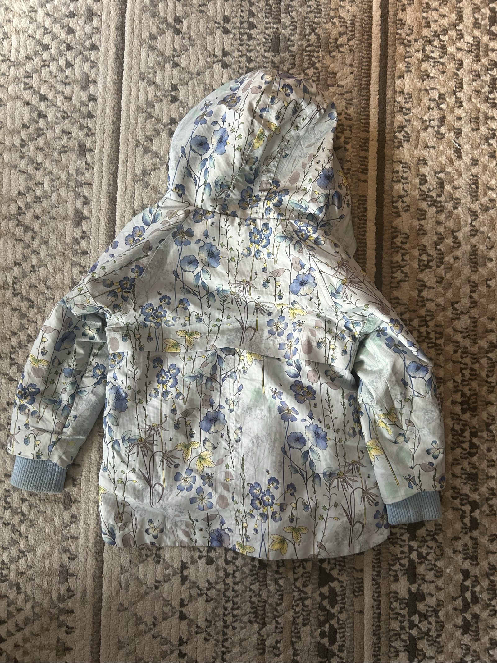 Next Kids' Blue Floral Hooded Jacket Age 3-4 Years image 8