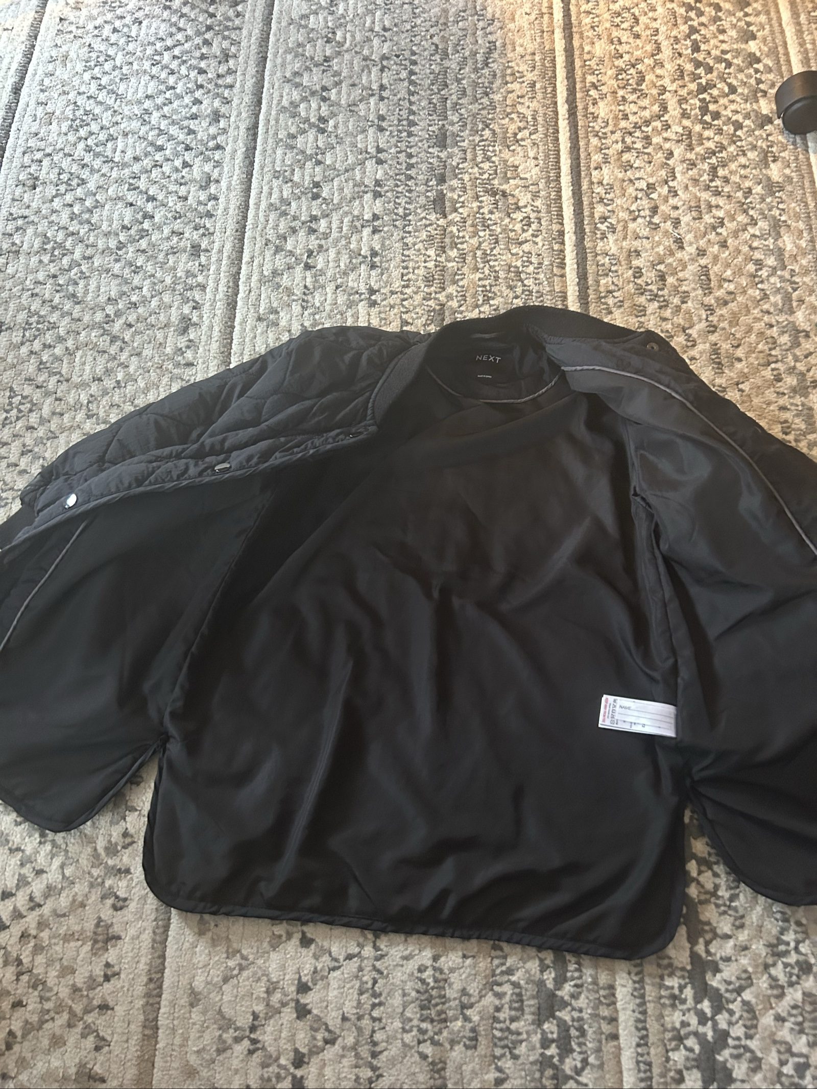 Next Black Quilted Coat Girls 5 Yrs image 6