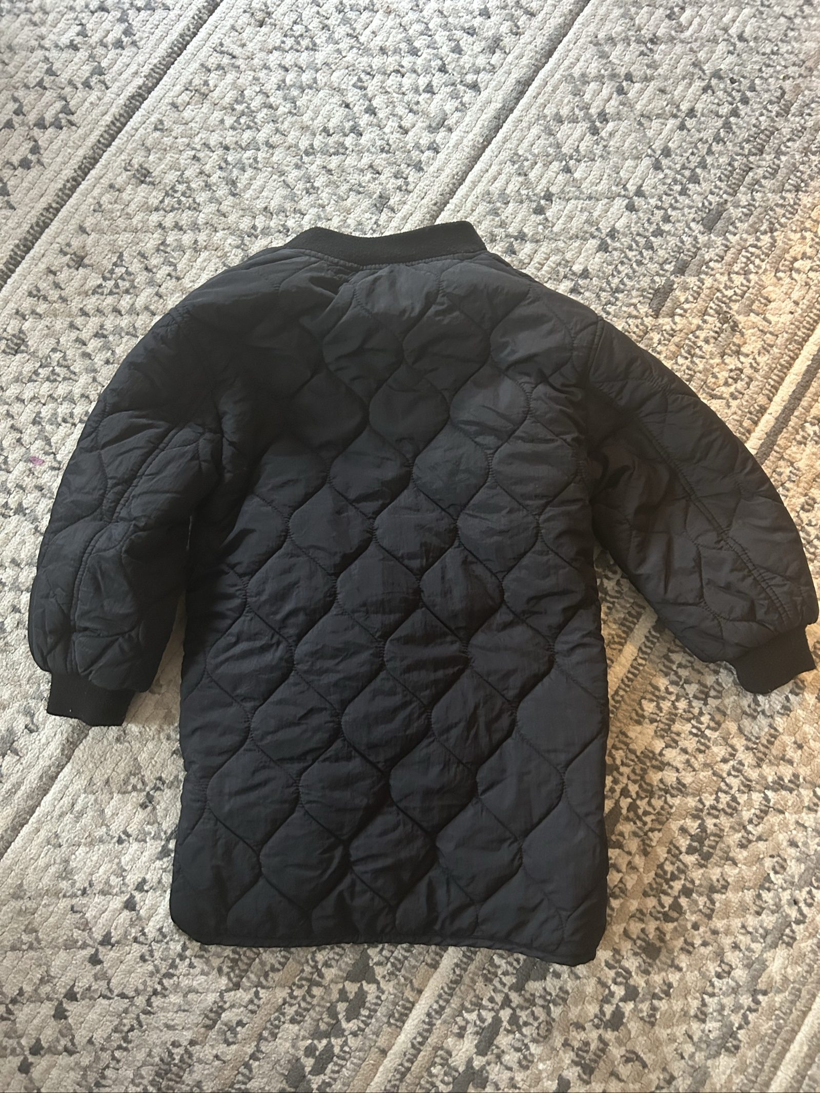 Next Black Quilted Coat Girls 5 Yrs image 8