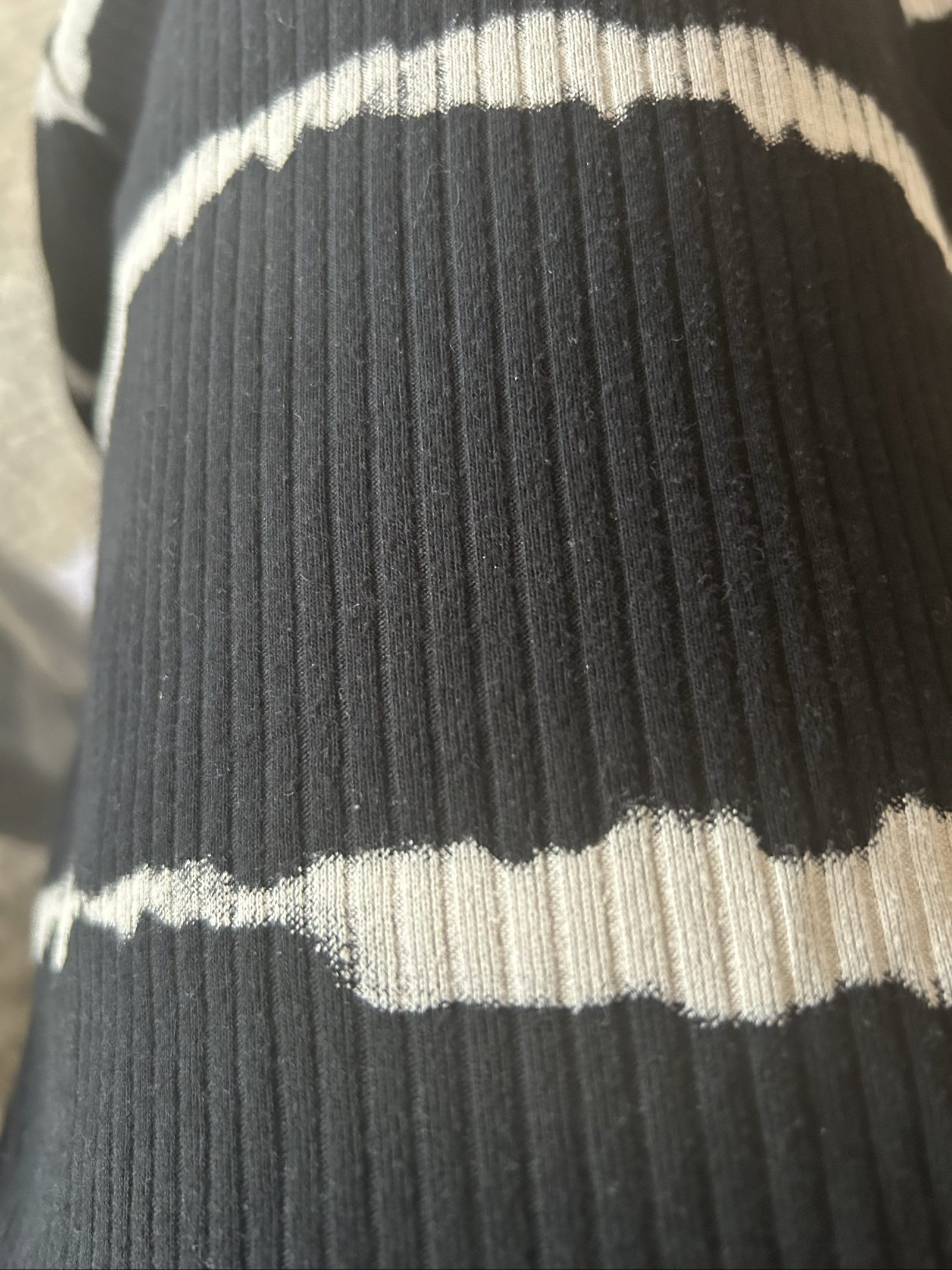 F&F Kids Black & White Striped Ribbed Long Sleeve Top 6-7 Years image 6