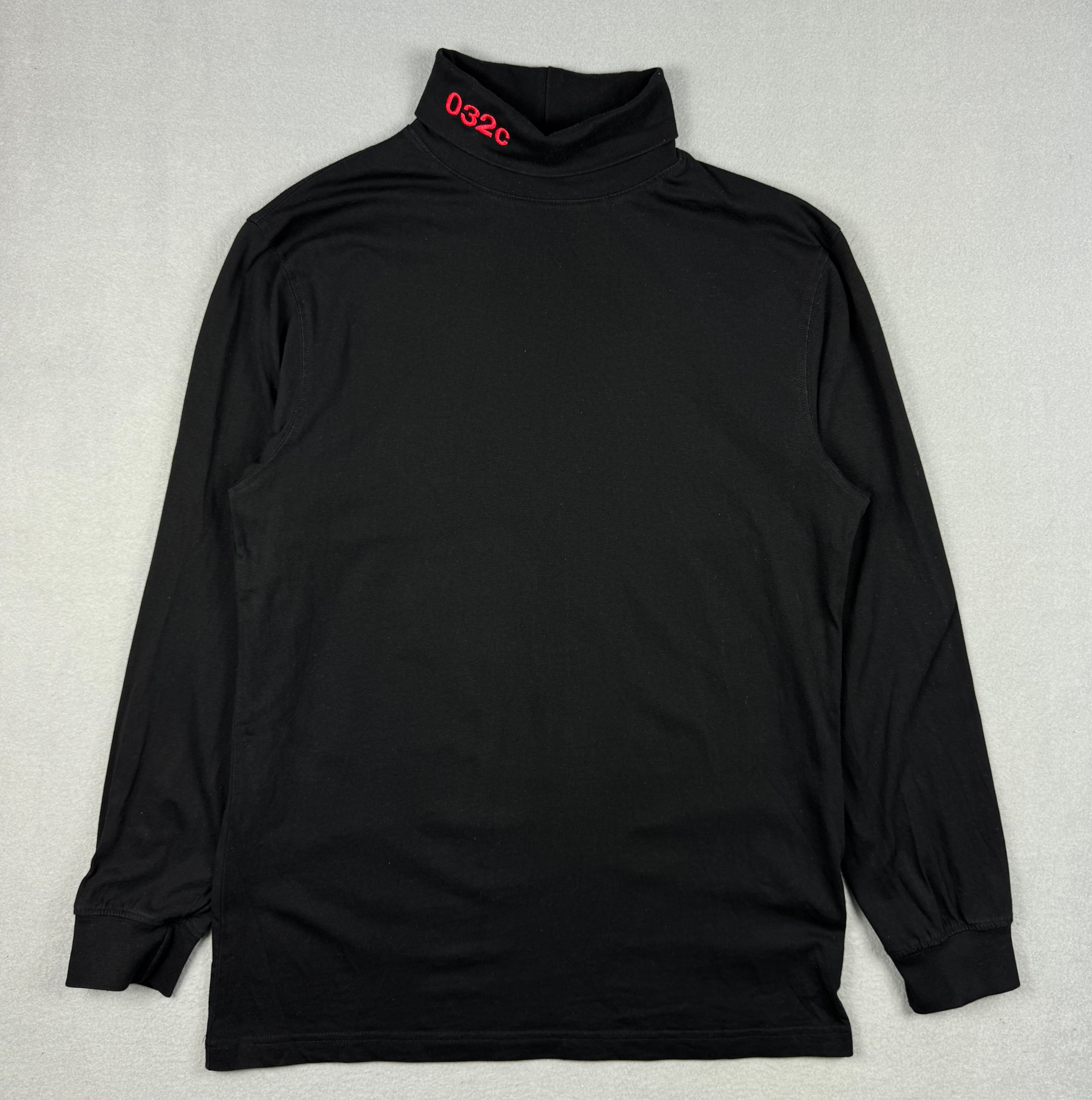 032c Black Turtleneck Long Sleeve Jumper Men`s Size L