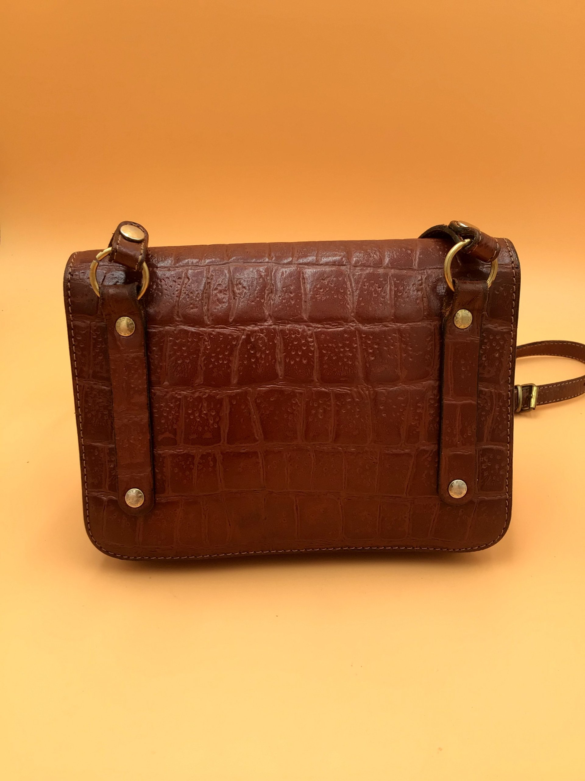 Borsa a tracolla Vintage 1980 El Camper in pelle marrone Made in Italy image 5