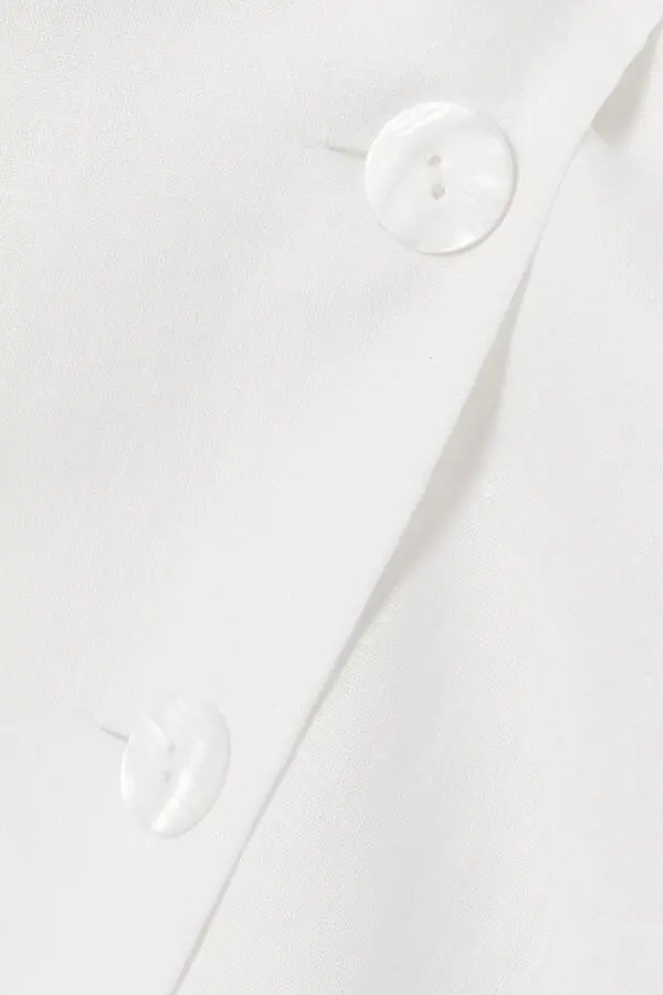 New Sleeper Linen Statement Collar Mini Dress Size M image 9