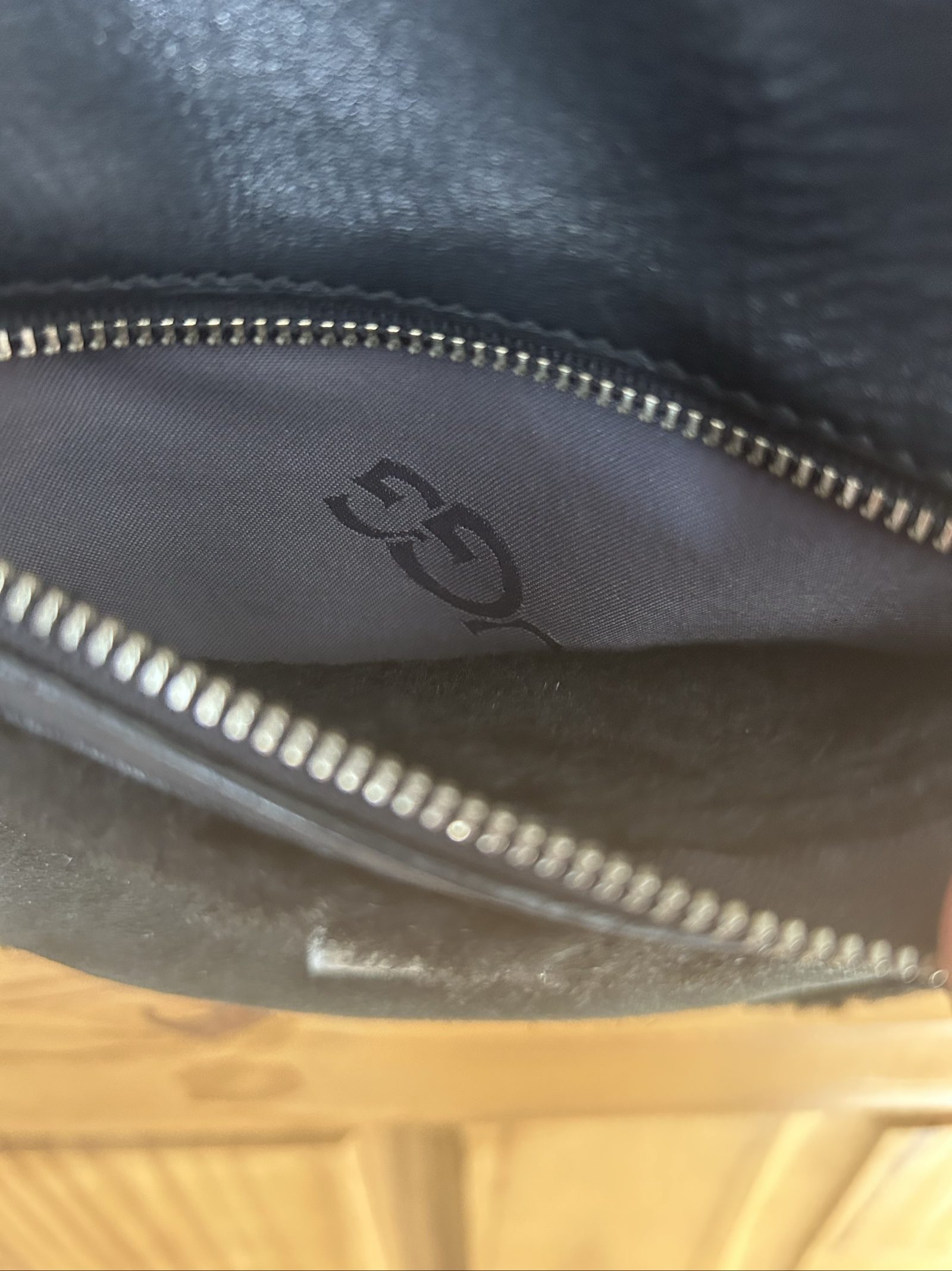 UGG Black Suede & Shearling Crossbody Bag image 3