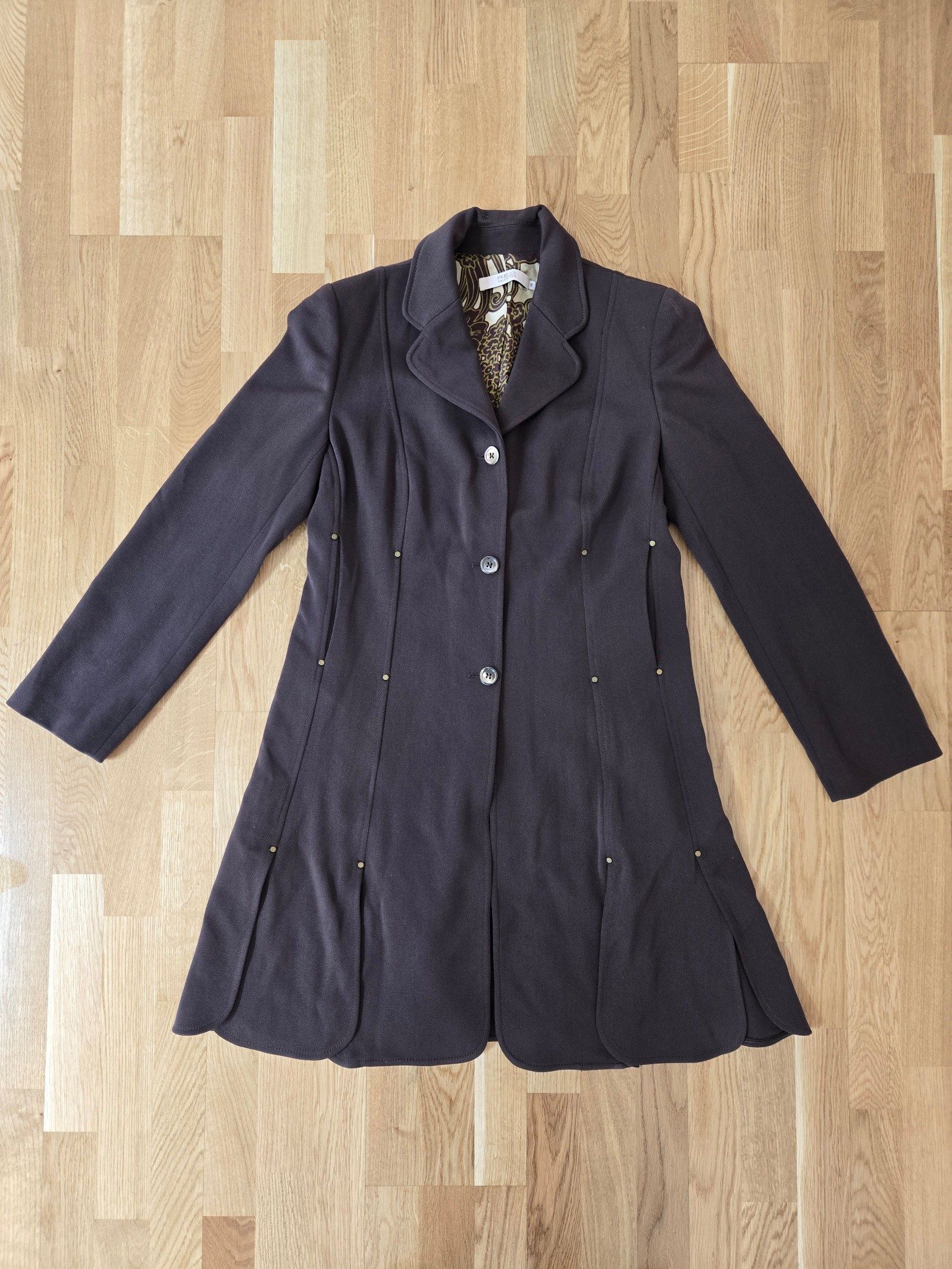 RED Valentino Womens Dark Brown Flared Coat IT 48
