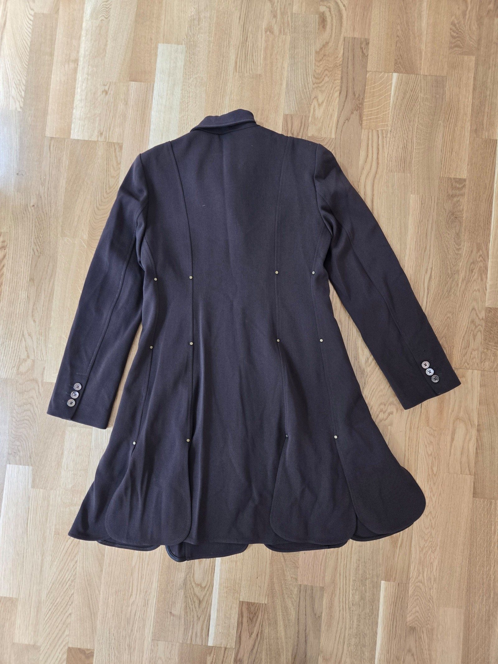 RED Valentino Womens Dark Brown Flared Coat IT 48 image 2