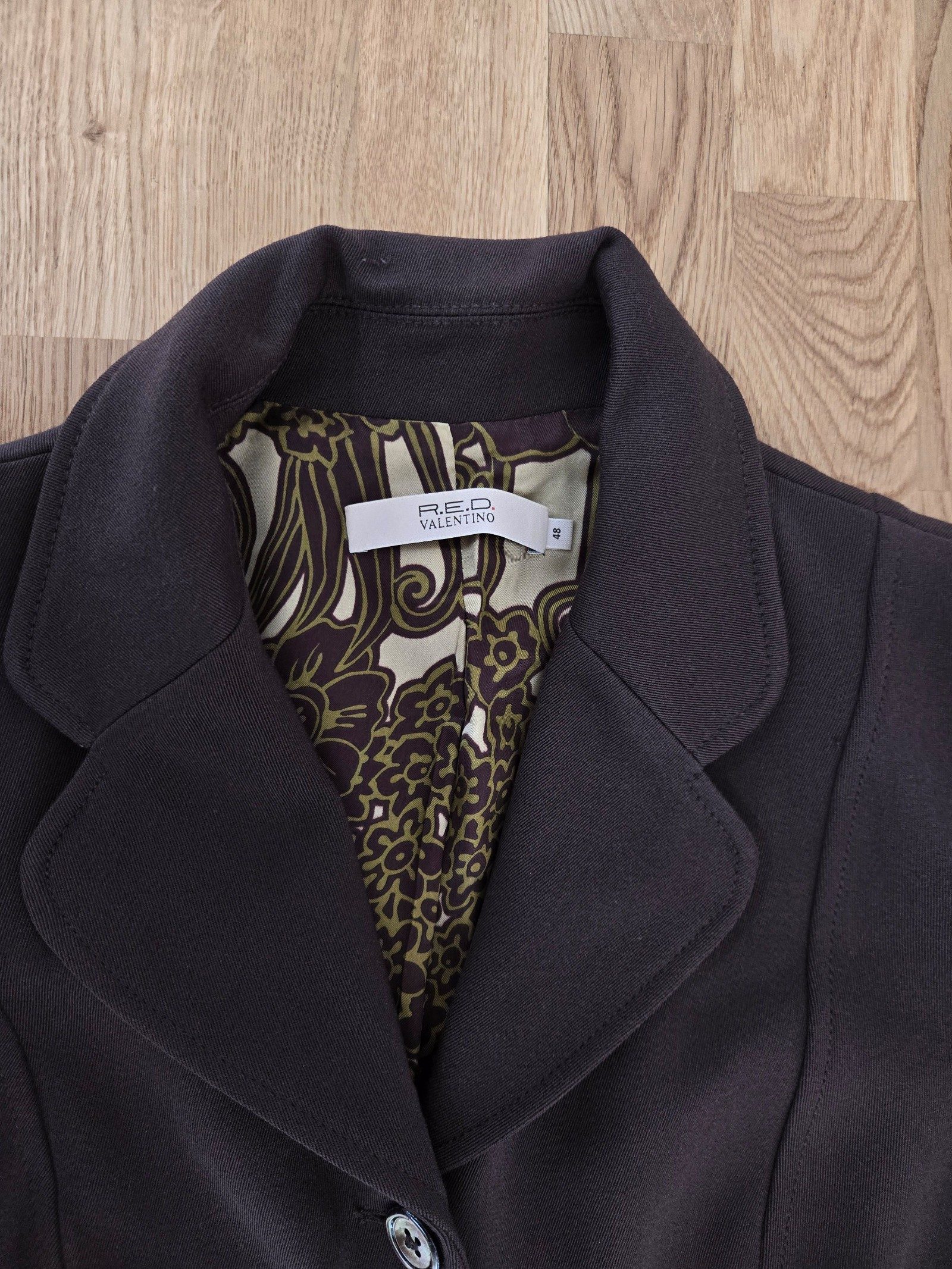 RED Valentino Womens Dark Brown Flared Coat IT 48 image 3