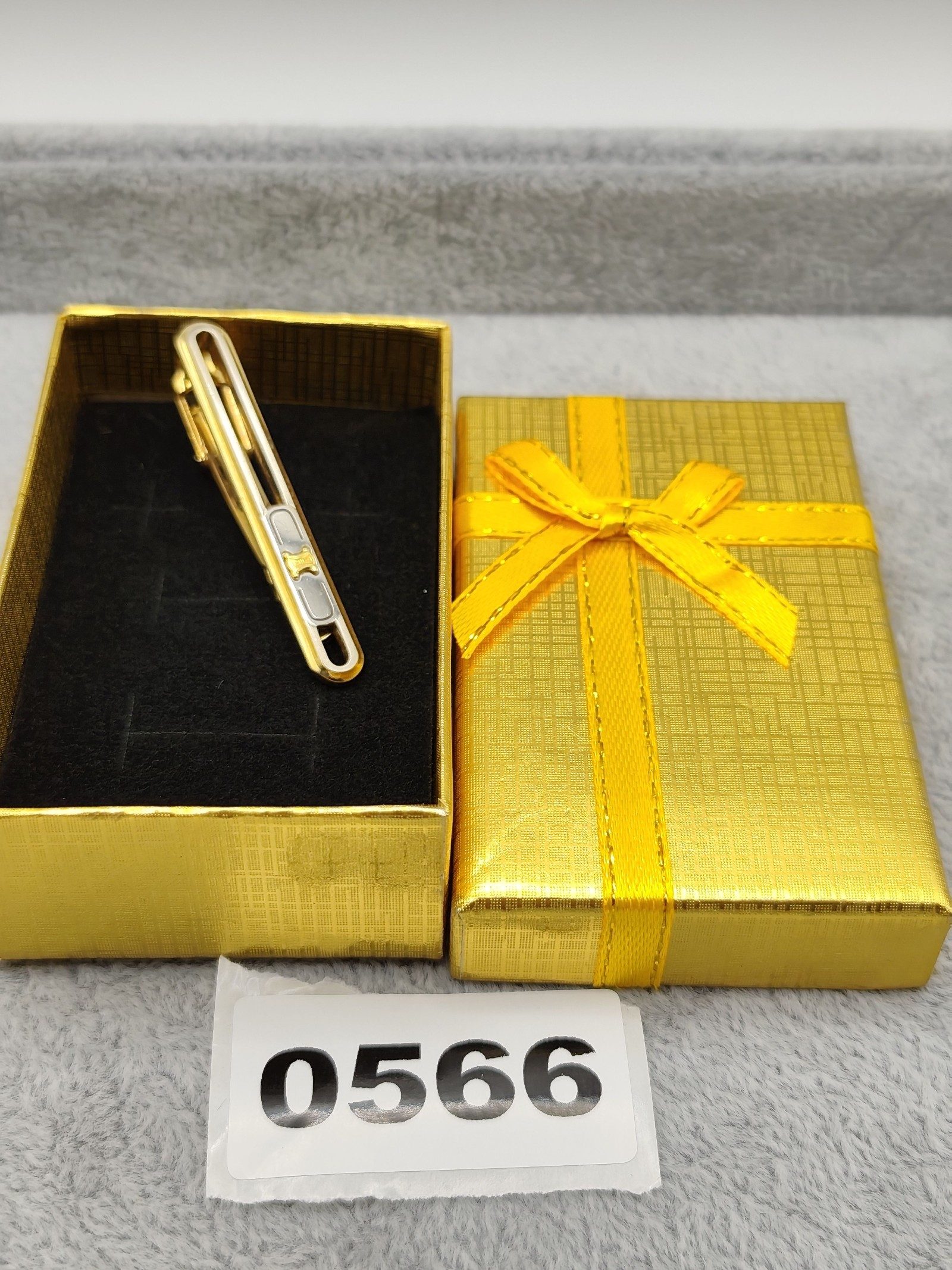 Celine Gold Tone Tie Clip