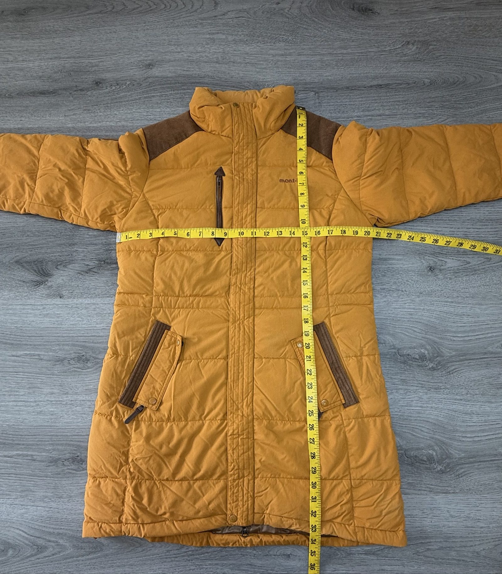 MontBell Women Yellow Puffer Coat Medium/large (1328) image 6