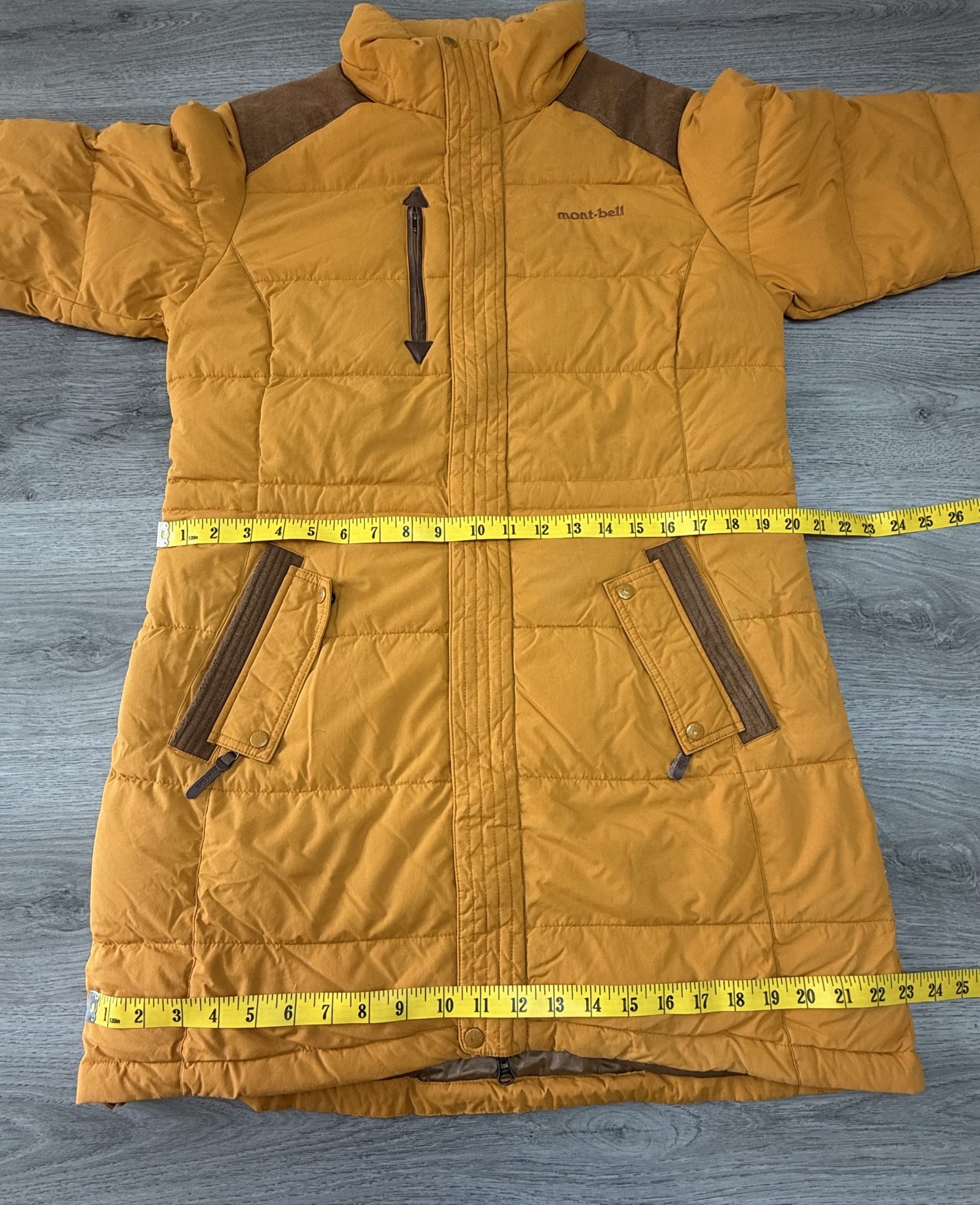 MontBell Women Yellow Puffer Coat Medium/large (1328) image 7
