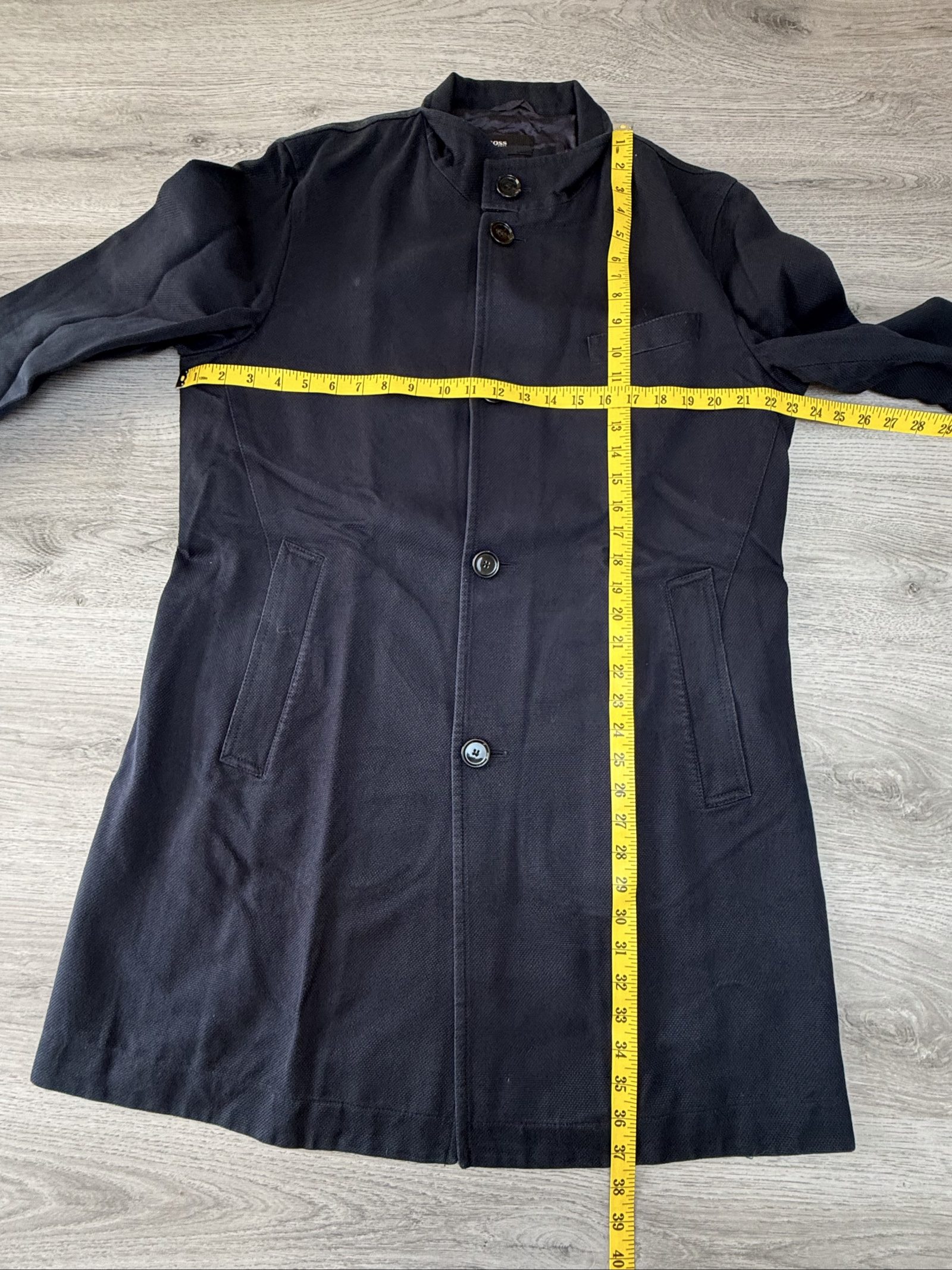 HUGO BOSS Navy Water-Repellent Fabric Coat possible Medium image 2
