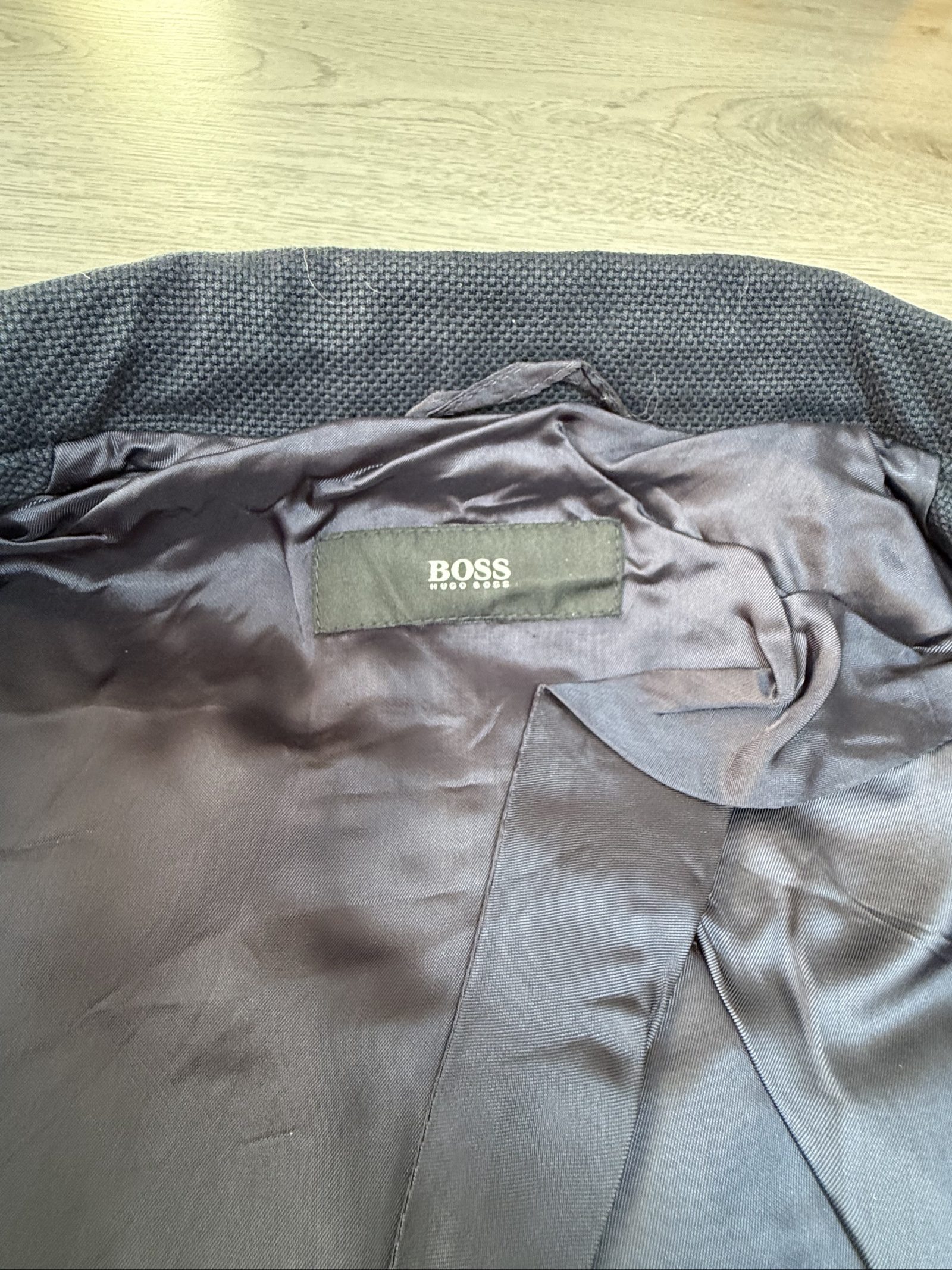 HUGO BOSS Navy Water-Repellent Fabric Coat possible Medium image 6