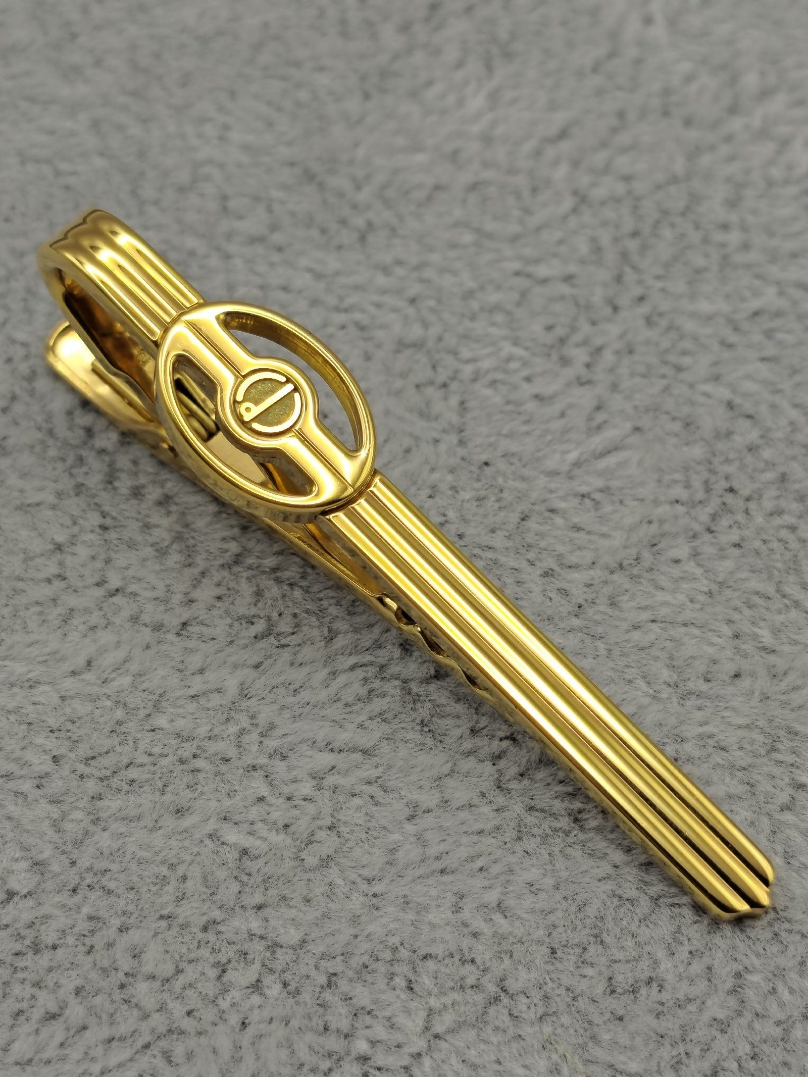 Dunhill Gold Plated Tie Clip & Oval Cufflinks Set image 4