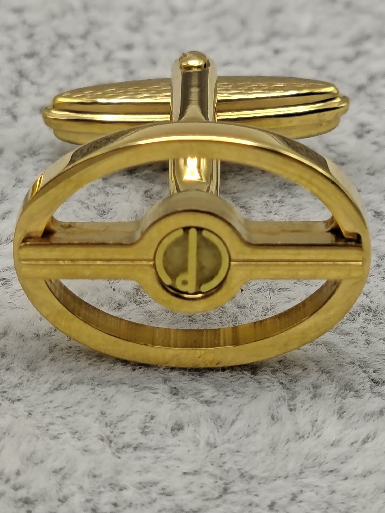 Dunhill Gold Plated Tie Clip & Oval Cufflinks Set image 7