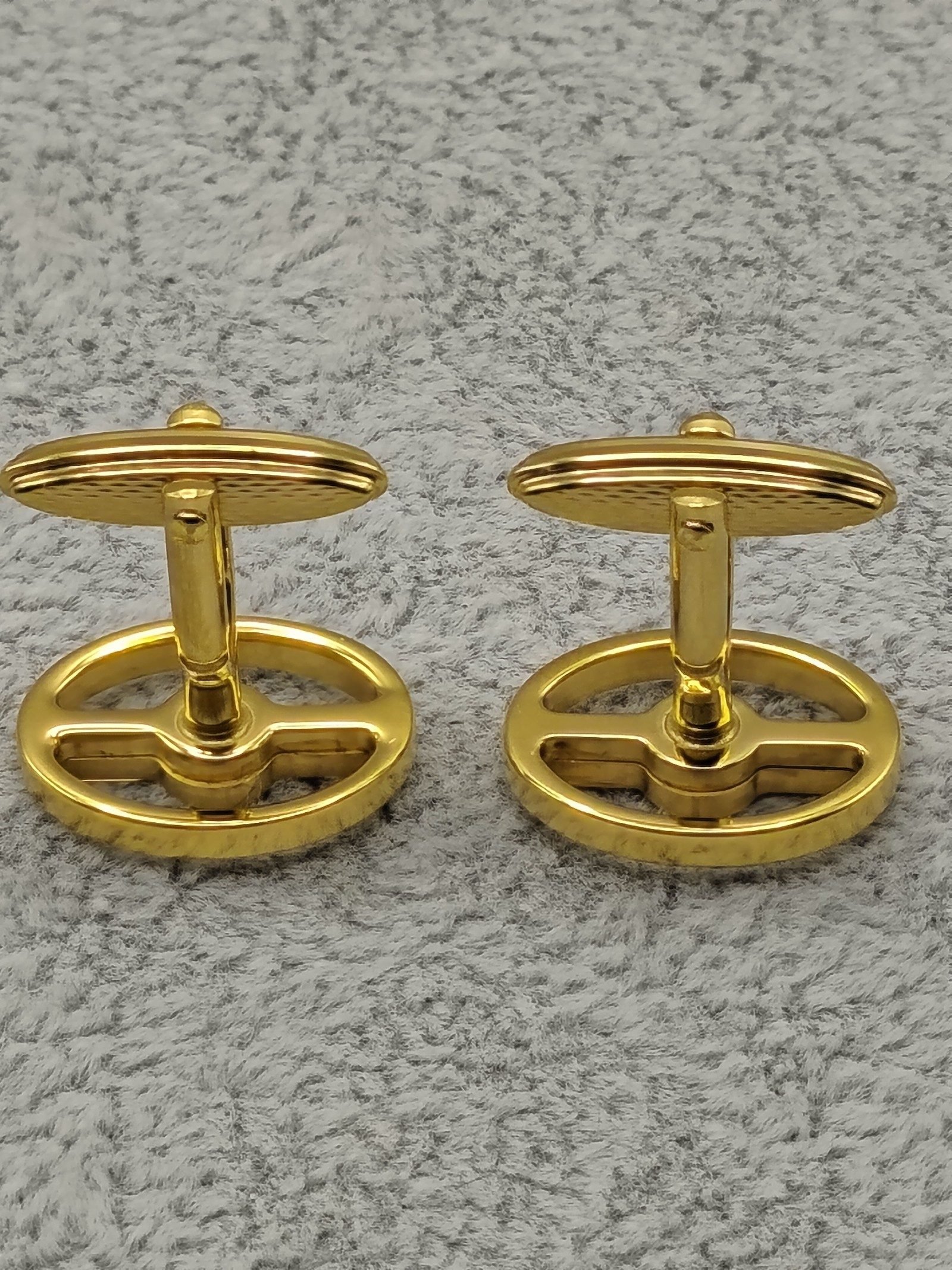 Dunhill Gold Plated Tie Clip & Oval Cufflinks Set image 9