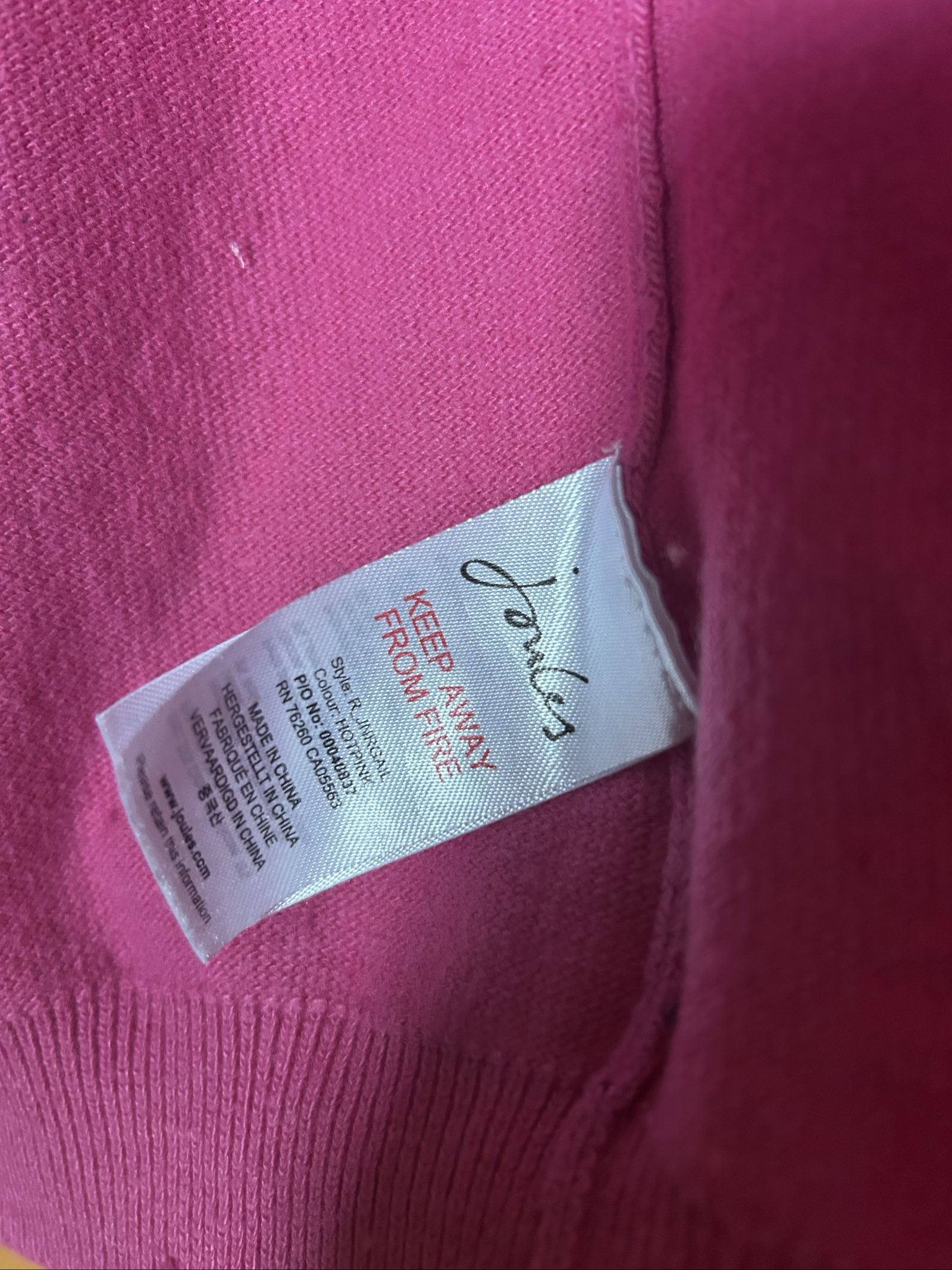 Joules Kids Pink & Blue Cotton Knit Cardigan 4 Years image 3