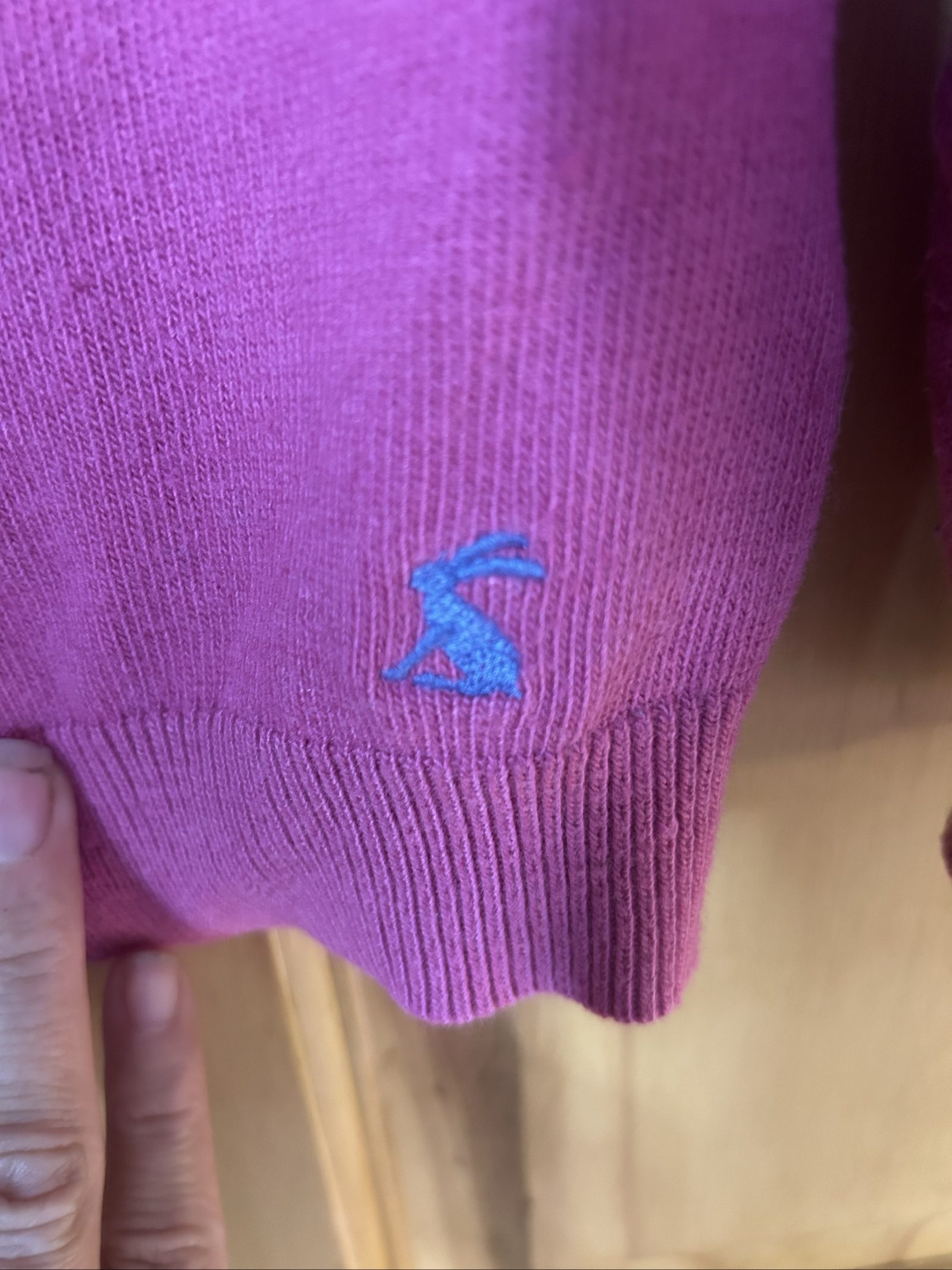 Joules Kids Pink & Blue Cotton Knit Cardigan 4 Years image 4
