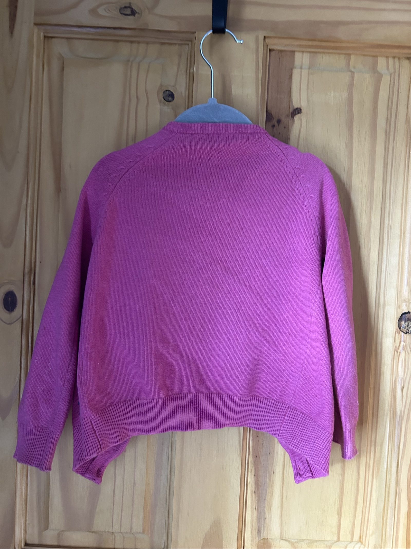 Joules Kids Pink & Blue Cotton Knit Cardigan 4 Years image 5