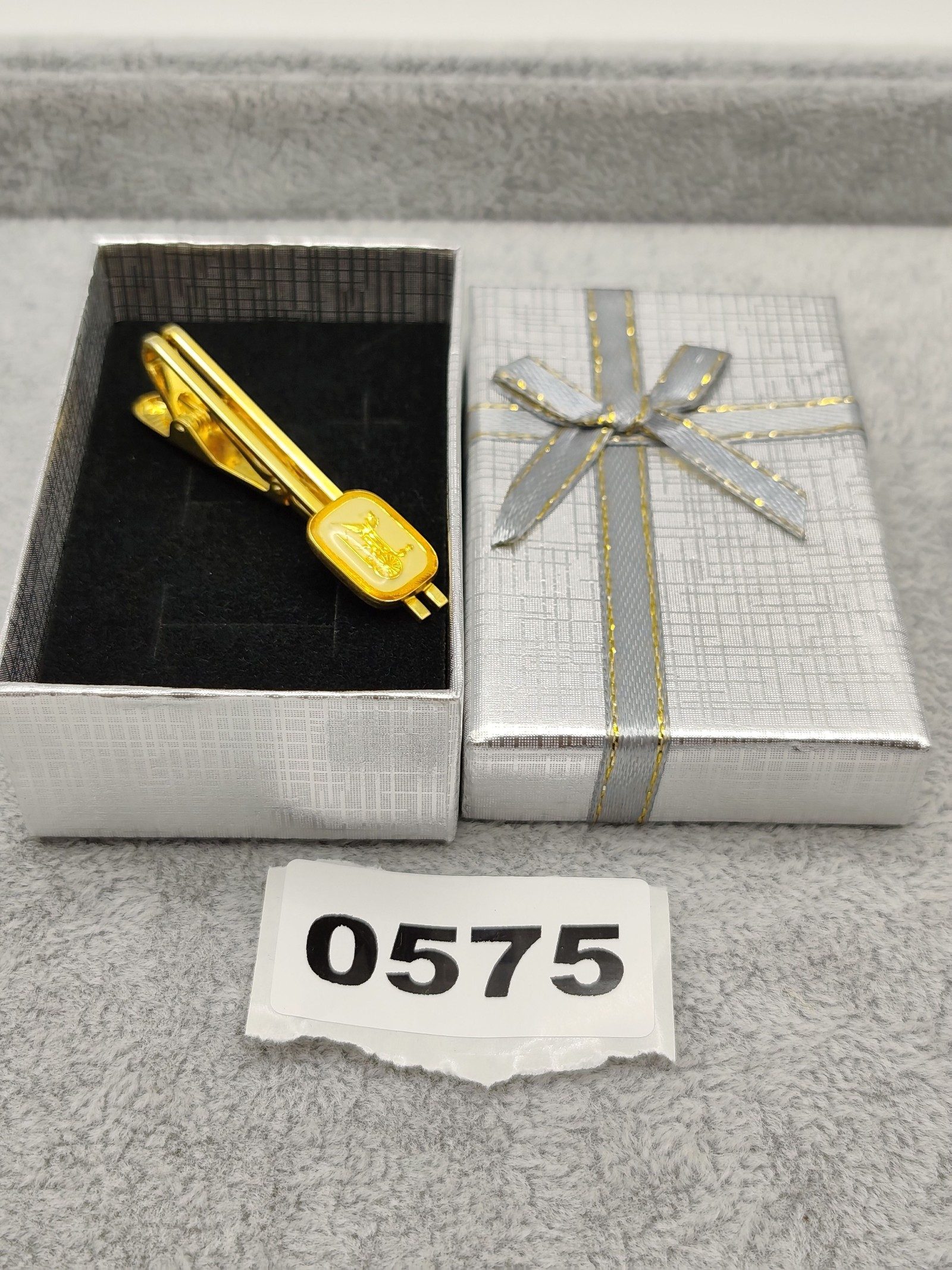 Celine Gold Horse & Cart Tie Clip