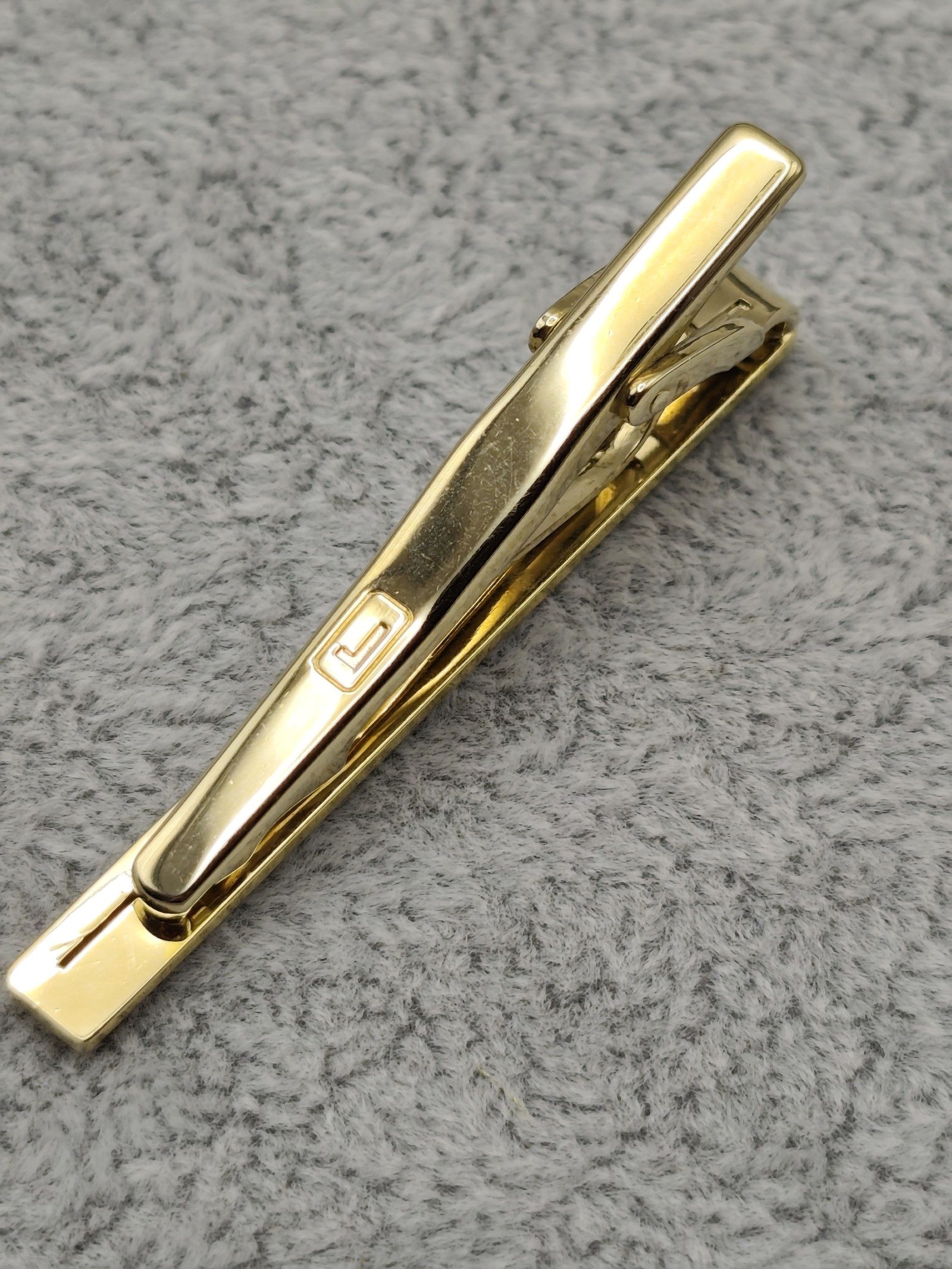 Lancel Gold Tone Tie Clip & Cufflinks Set Unisex image 3