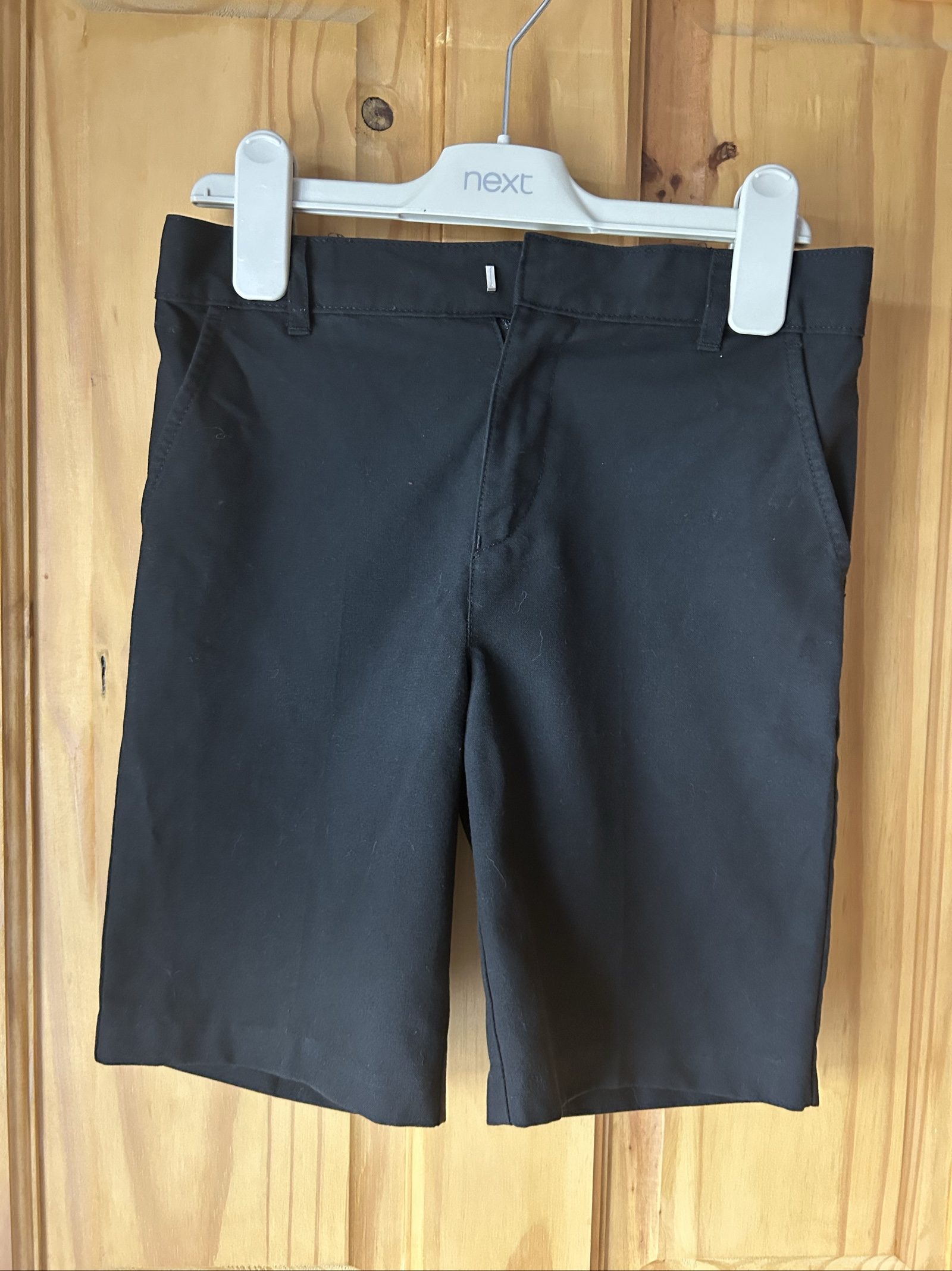 F&F Kids Black Cotton Blend School Shorts Age 7-8 Years