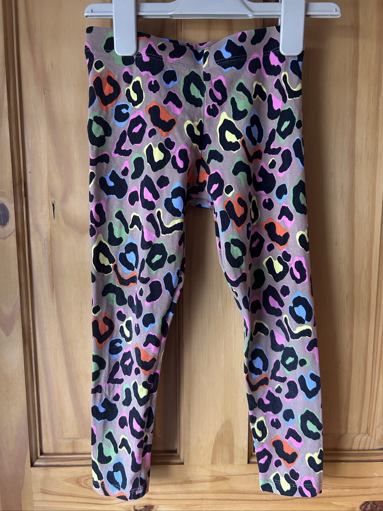Next Kids Multi Leopard Print Leggings 5 Years Cotton Elastane