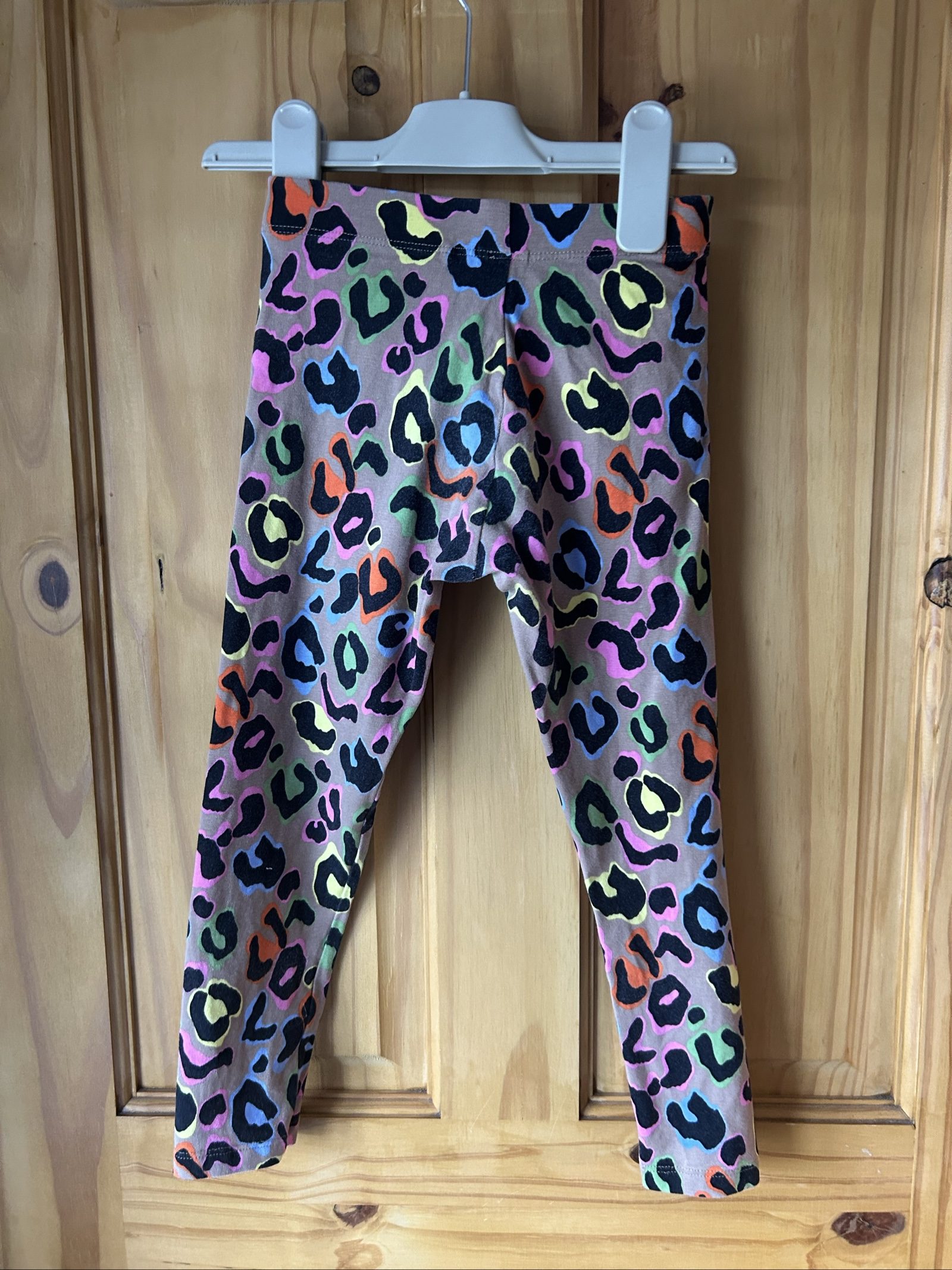 Next Kids Multi Leopard Print Leggings 5 Years Cotton Elastane image 4