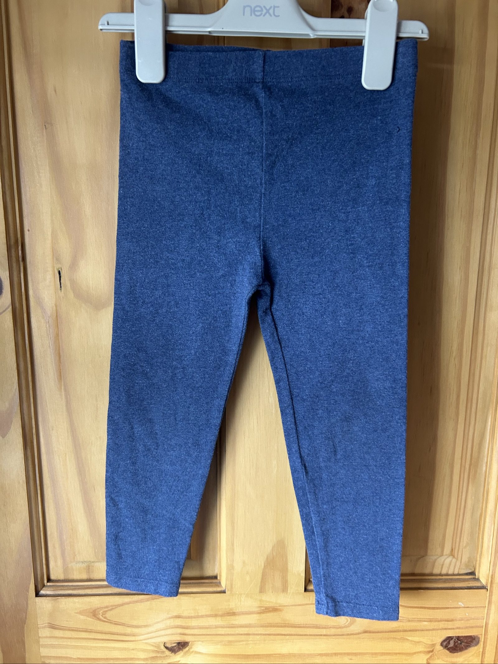 Next Kids' Blue Cotton Elastane Leggings 4-5 Years