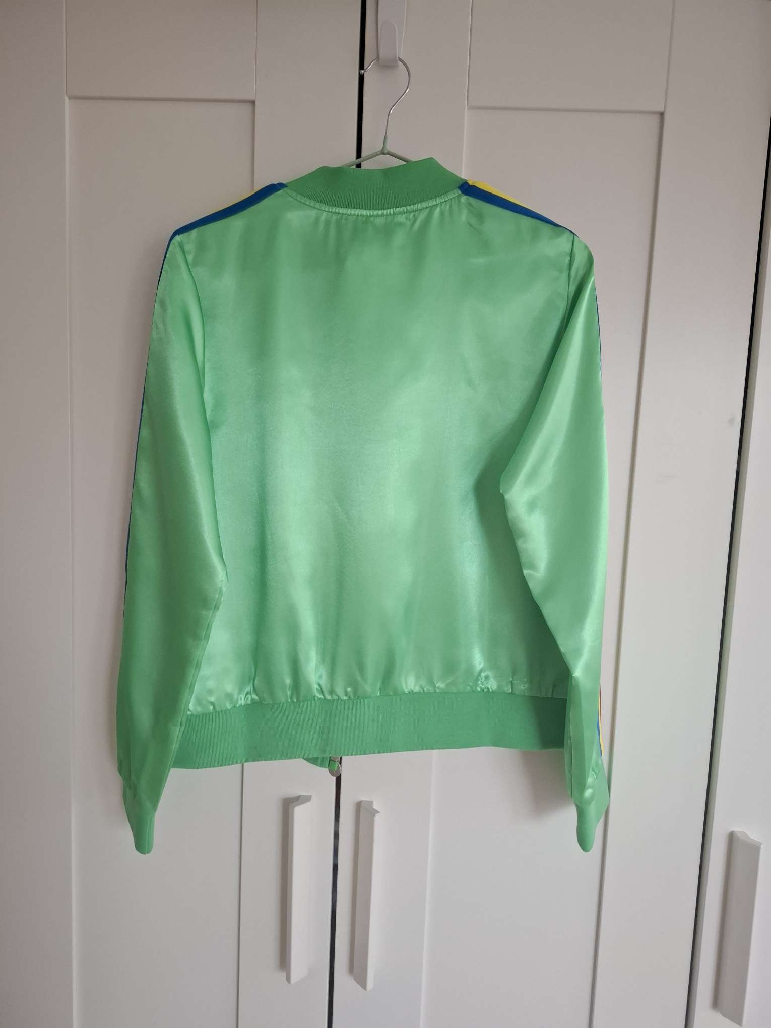 New Perfect Moment Green Satin Bomber Jacket Size XS image 5