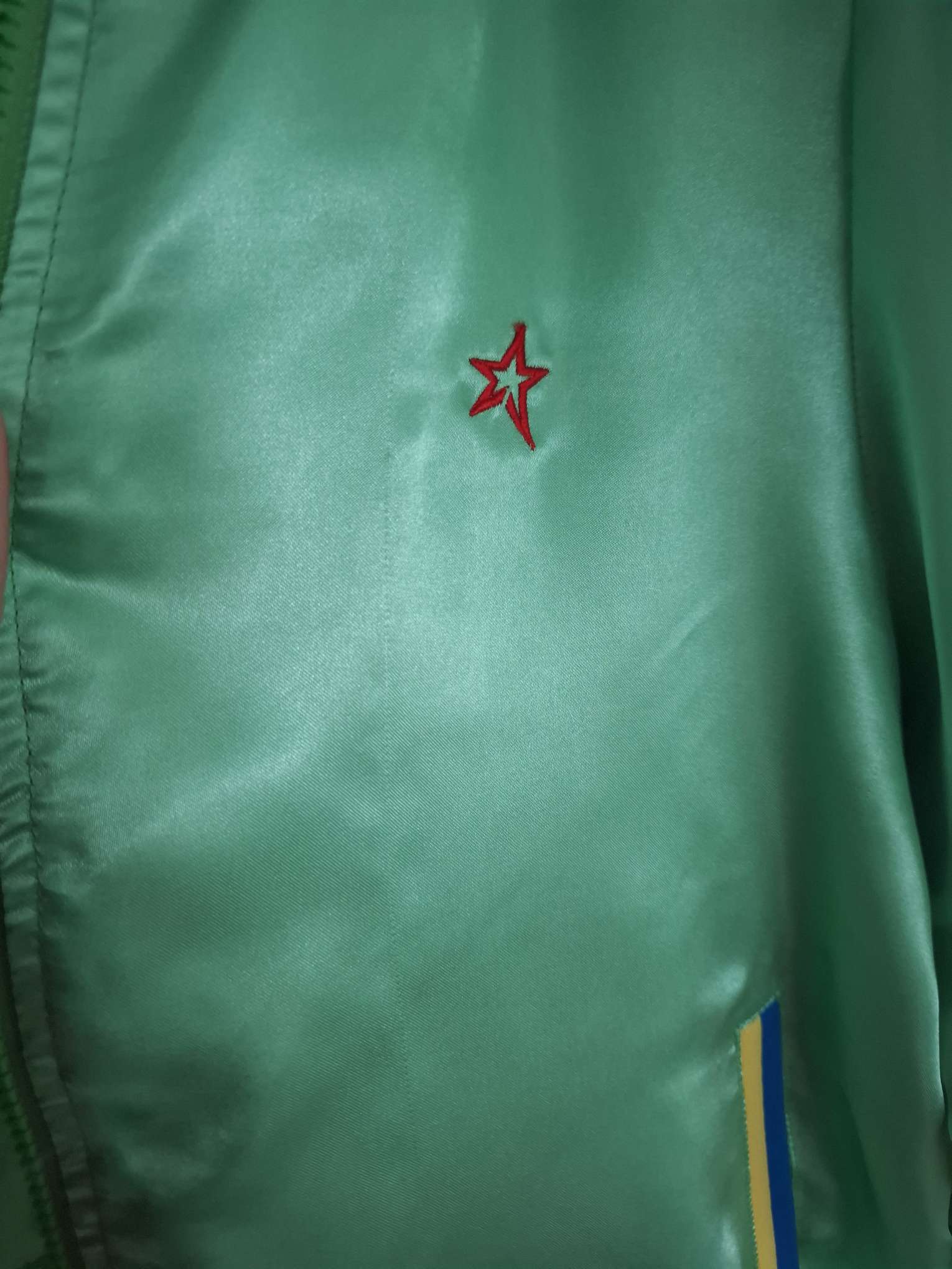 New Perfect Moment Green Satin Bomber Jacket Size XS image 9
