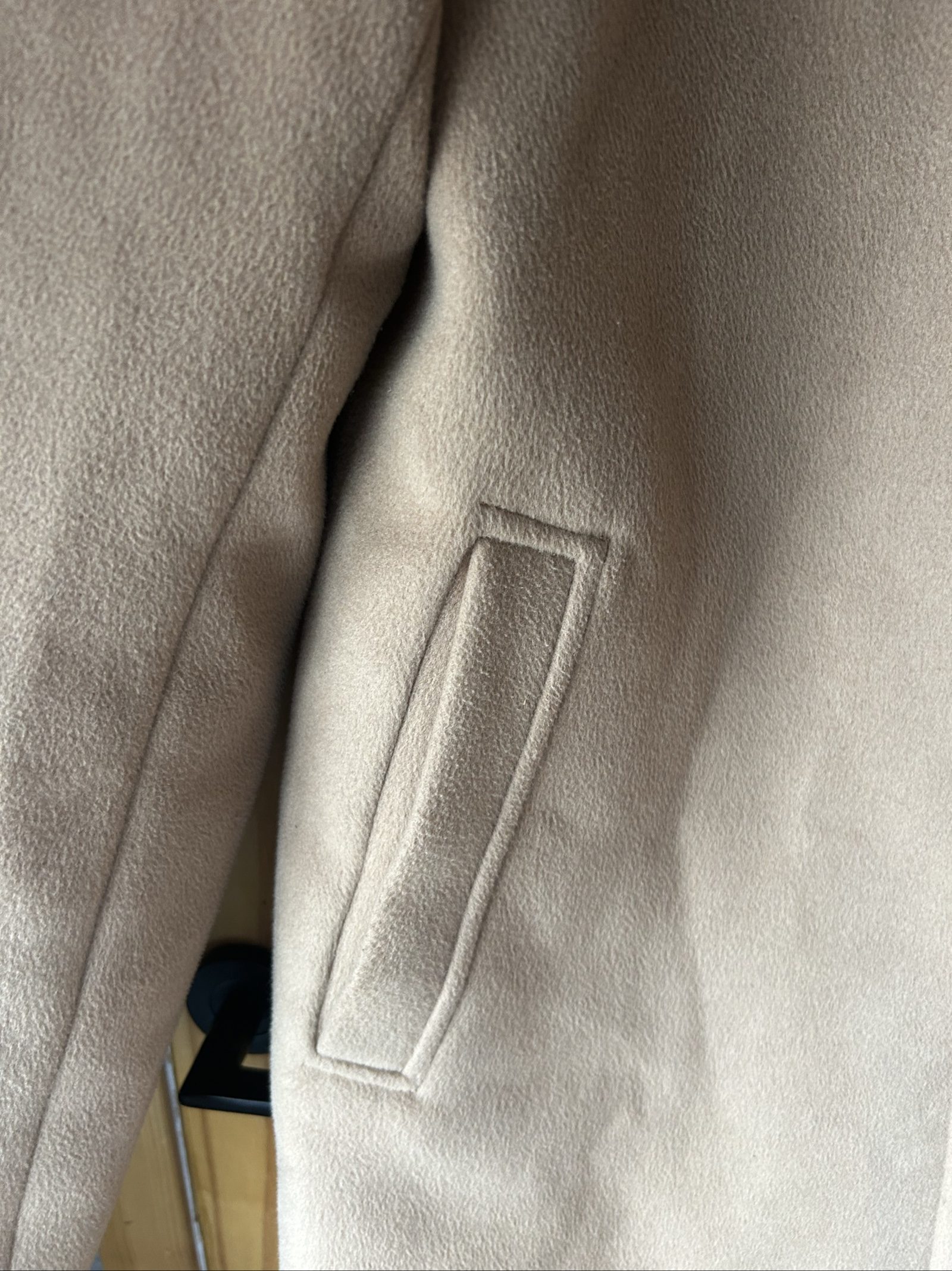 River Island Men's Camel Wool Blend Overcoat Large image 3