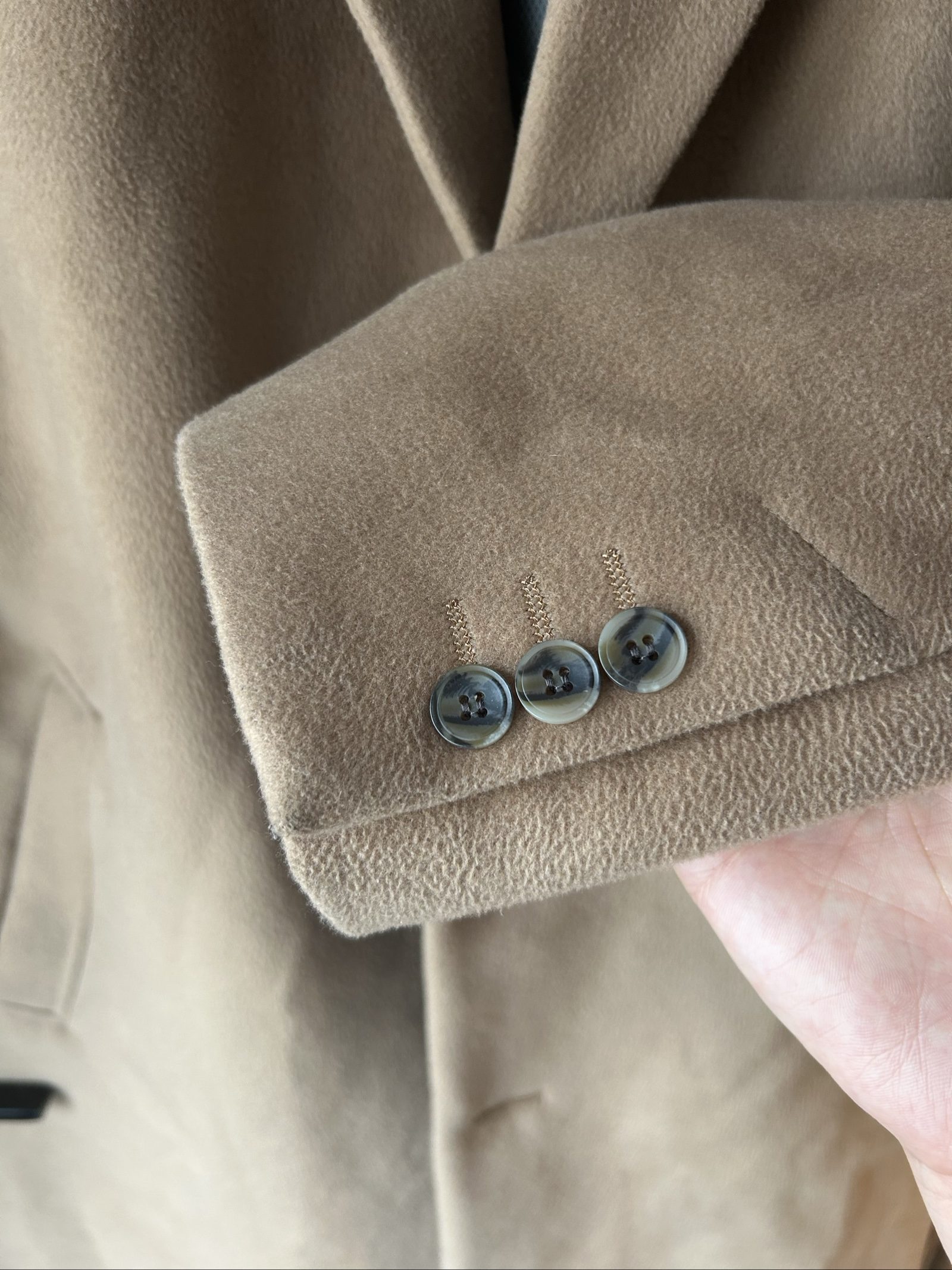 River Island Men's Camel Wool Blend Overcoat Large image 7