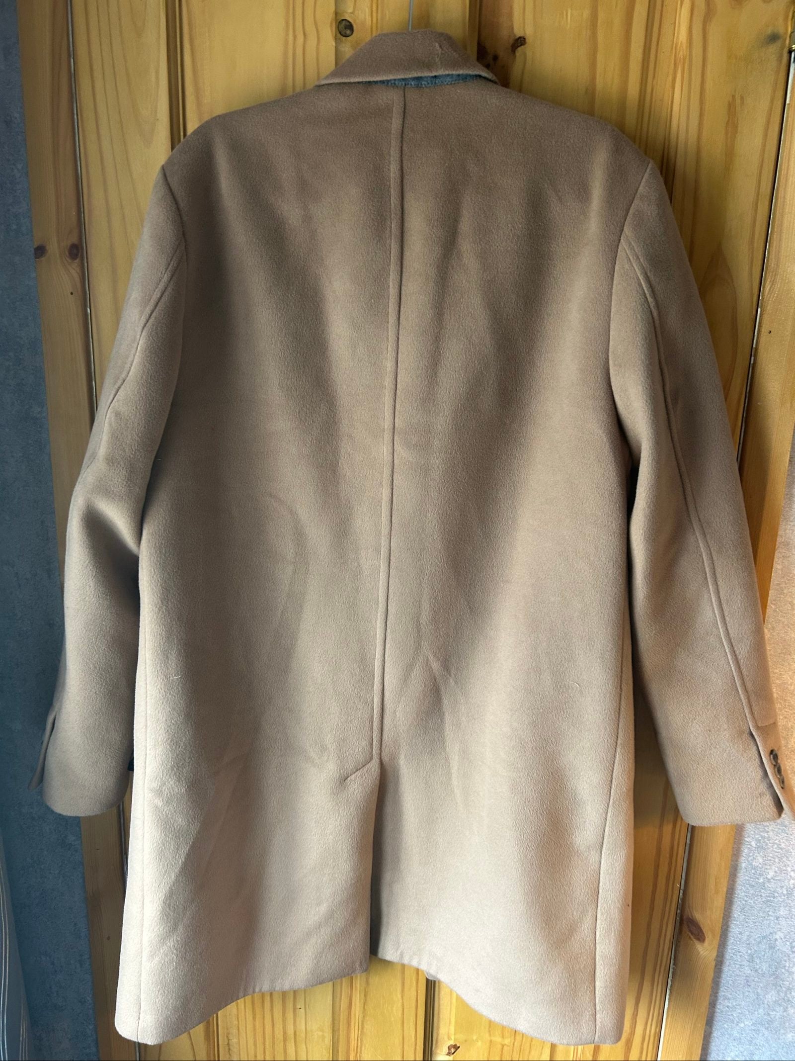 River Island Men's Camel Wool Blend Overcoat Large image 8